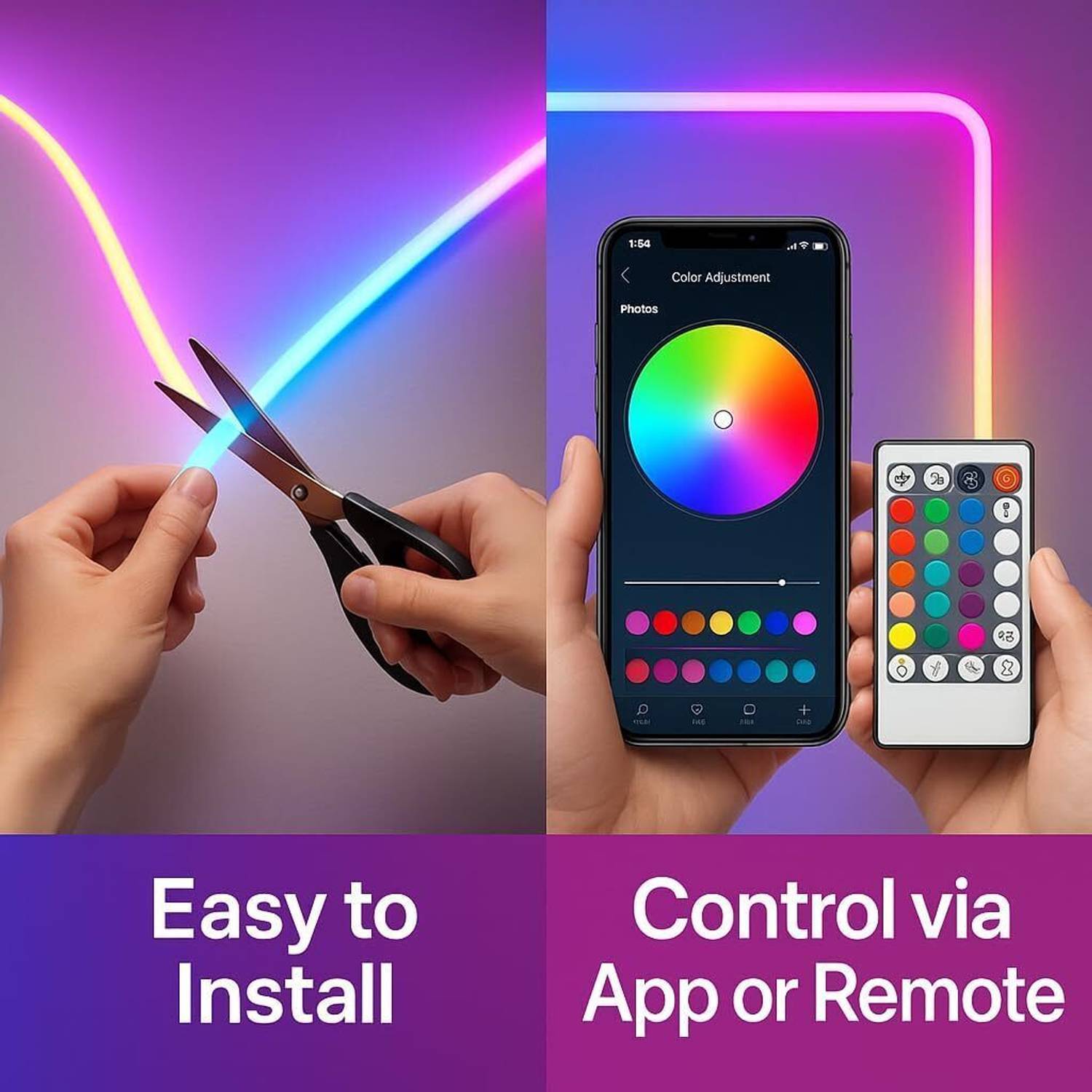 Thelightify Lumix RGBIC Neon Light Strip - Image 5