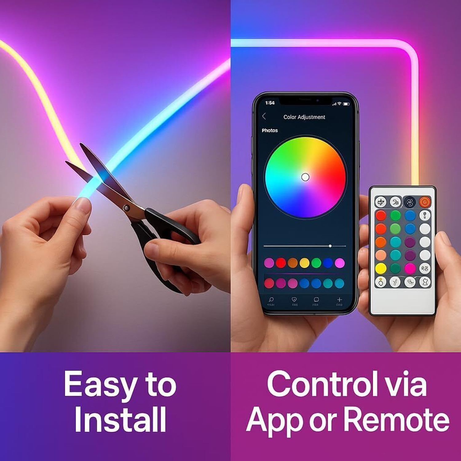 Image of Thelightify Lumix RGBIC Neon Light Light Strip