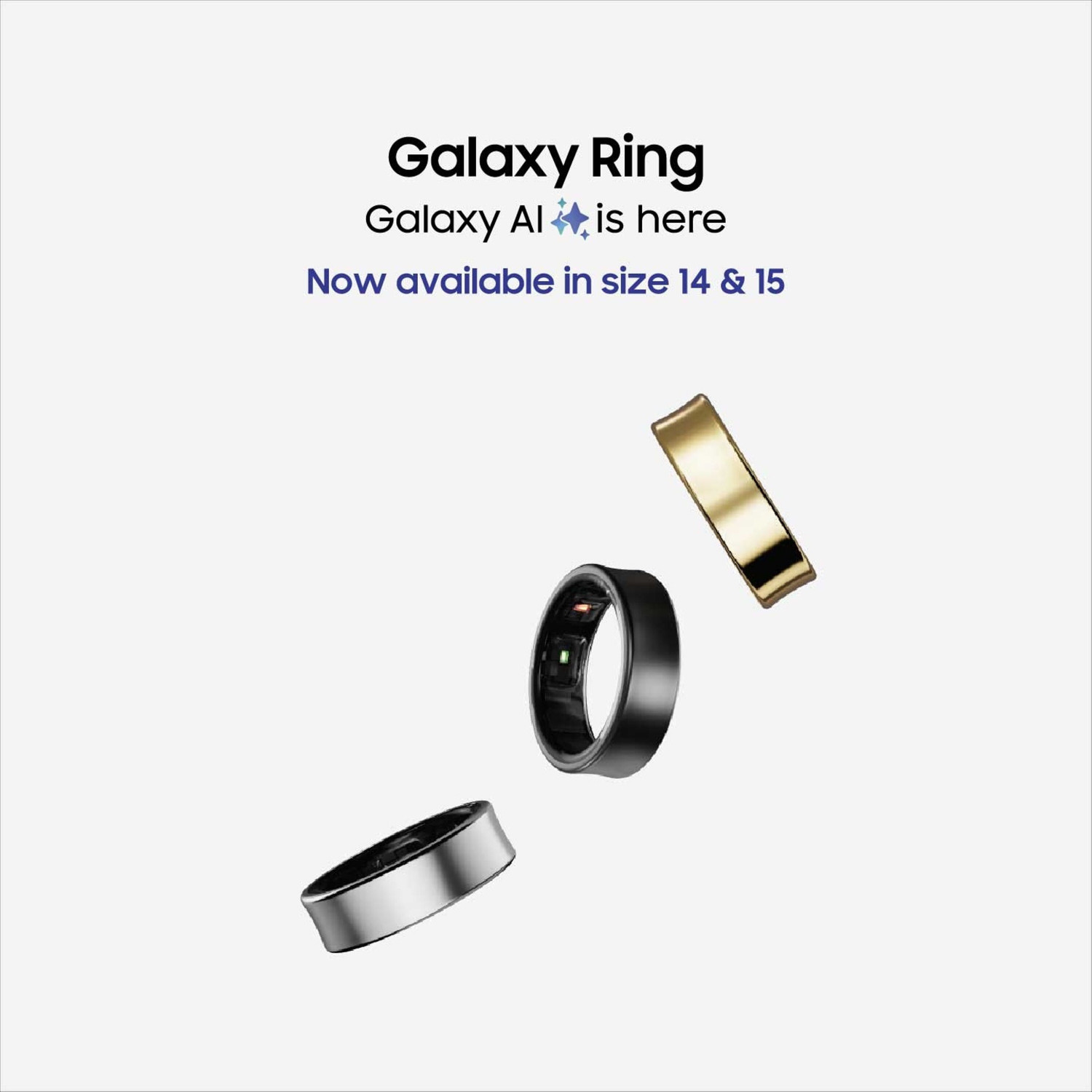 Image of Samsung Galaxy Ring, AI Enabled, Health Monitoring and Sleep Coach, Wireless Charging Smart Ring