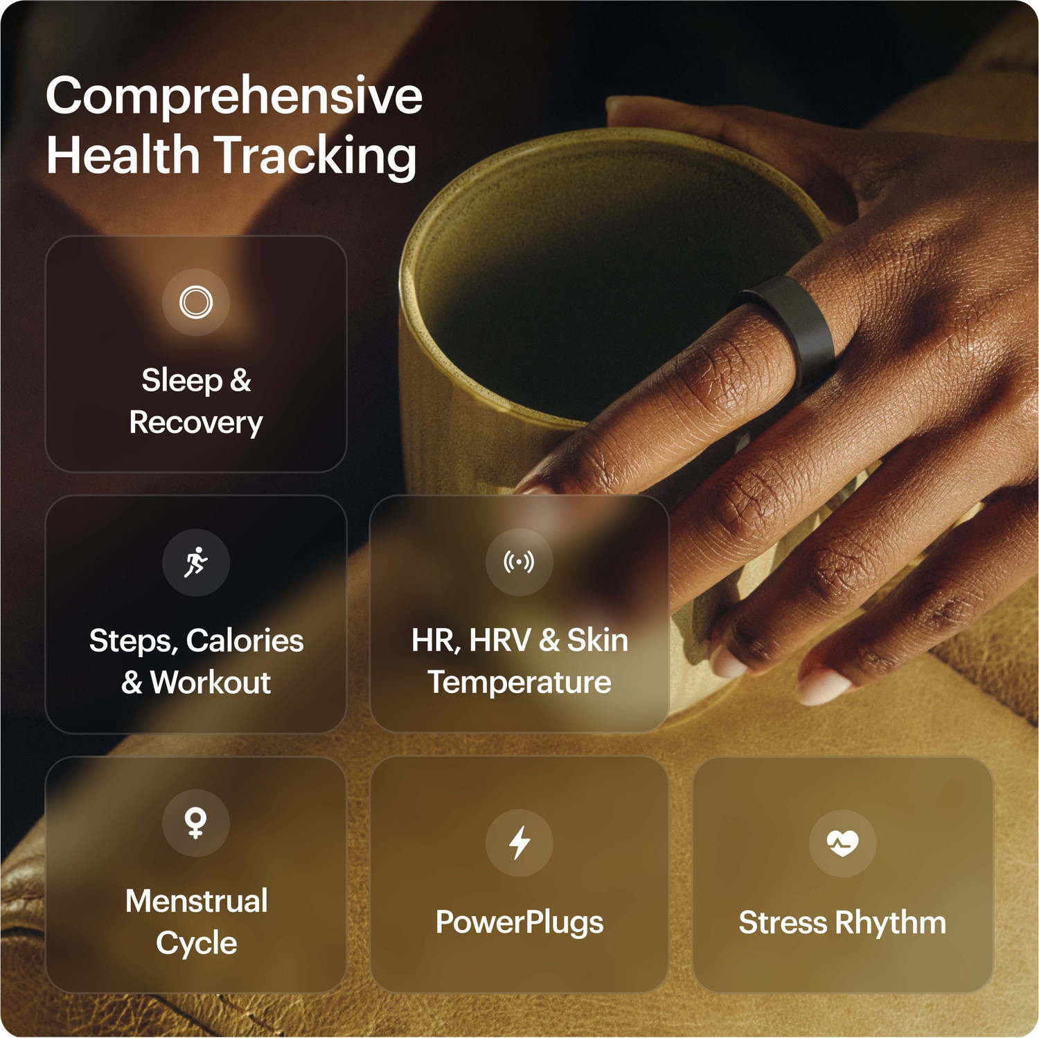 Image of Ultrahuman Ring AIR Track Sleep, Workouts, HR, HRV, Health Tracker - Up to 6 Days Battery Smart Ring (14, Matte Grey)