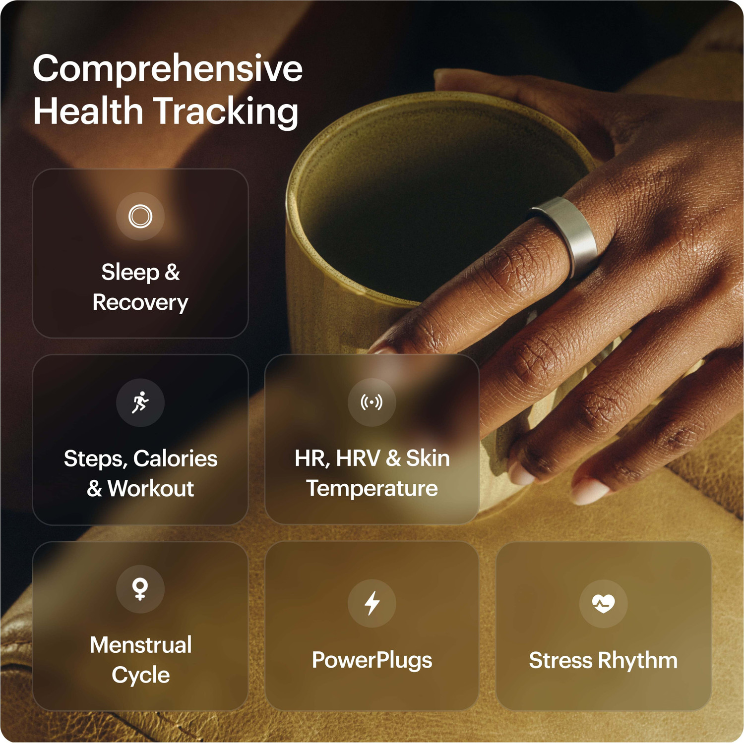 Image of Ultrahuman Ring AIR Track Sleep, Workouts, HR, HRV, Health Tracker - Up to 6 Days Battery Smart Ring (11, Raw Titanium)