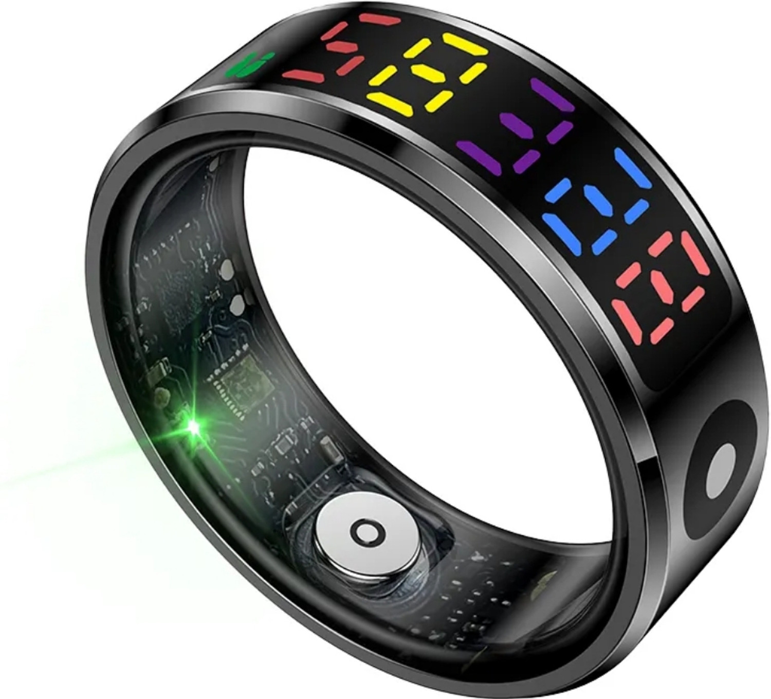 Image of Ierenk ierenk Smart Ring - Sleep, Heart Rate & SpO2 Tracker (Black, Unisex) Smart Ring