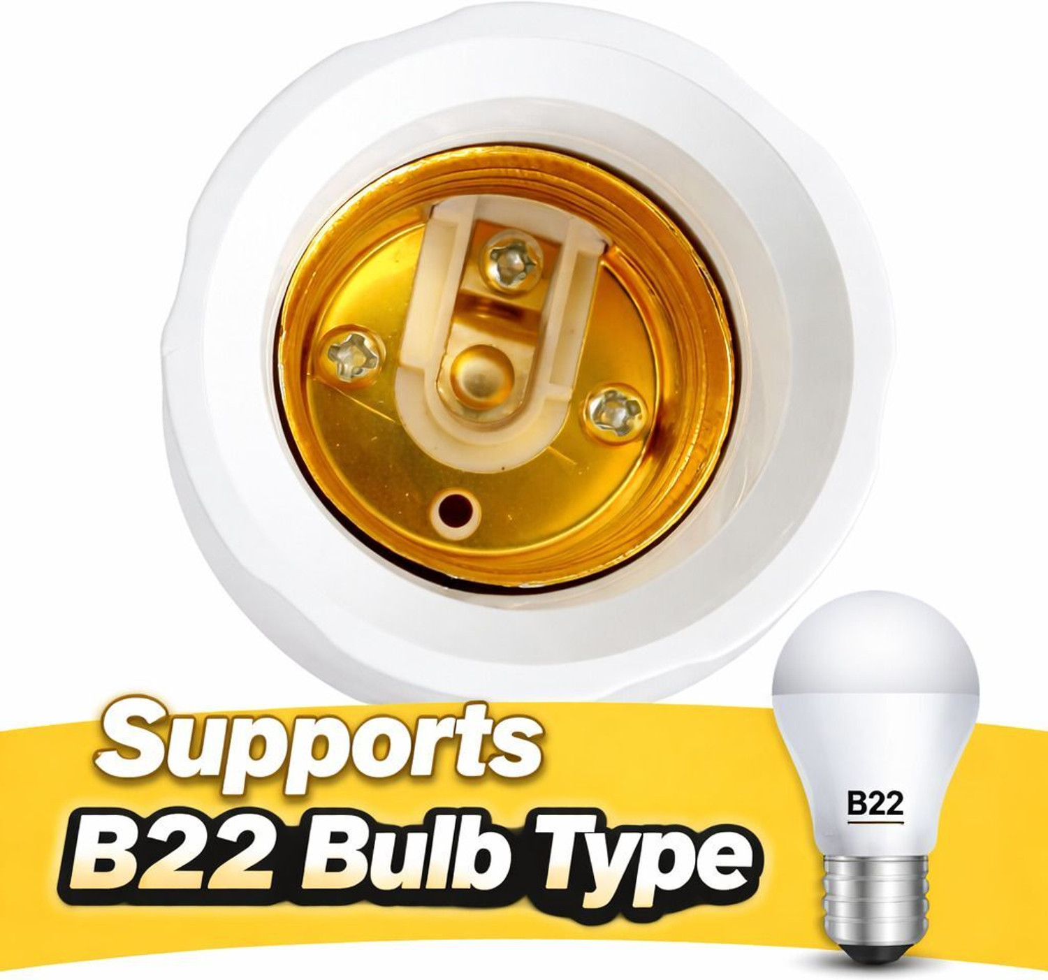 Image of MISHTYKRISHU B22 Motion Sensor Bulb Holder PIR Infrared Auto On-Off Lamp Socket 360Detection Motion Sensor Light
