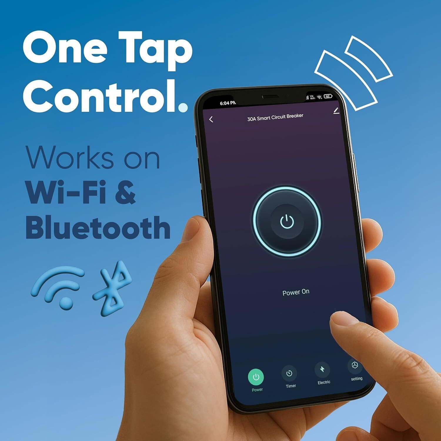 Image of AZIOT 30A WiFi + BLE Smart Breaker | Energy Metering | Alexa & | Made in India Smart Switch