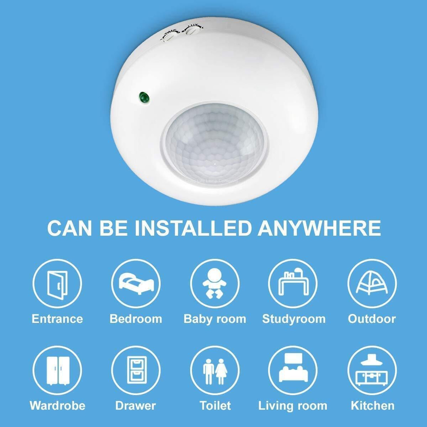 Image of Blackt Electrotech 360 Degree PIR Motion SensorCeiling Mounted Energy Saving Motion Detector Smart Switch