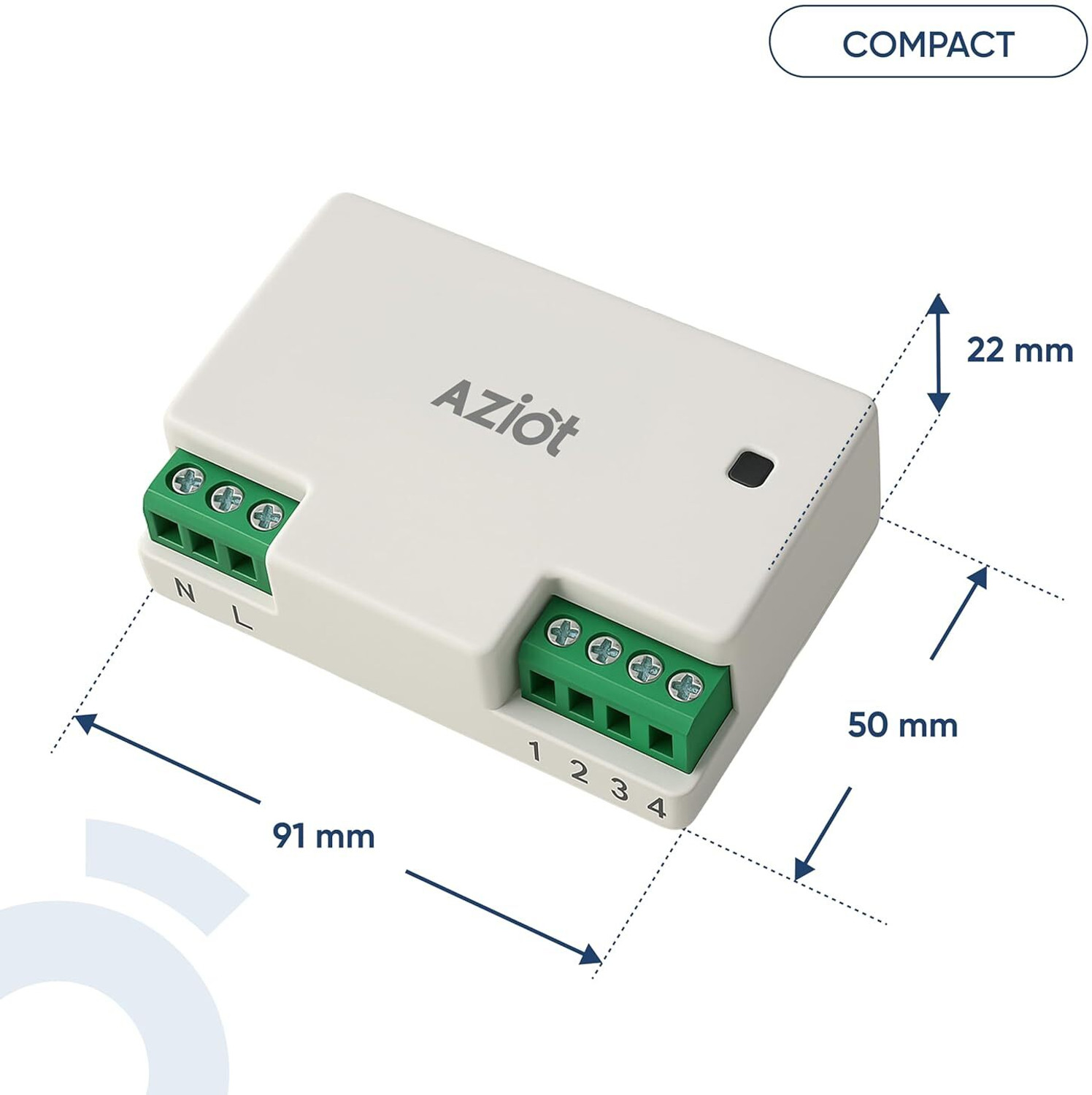 Image of AZIOT 4 Node Plus Smart Switch (White)
