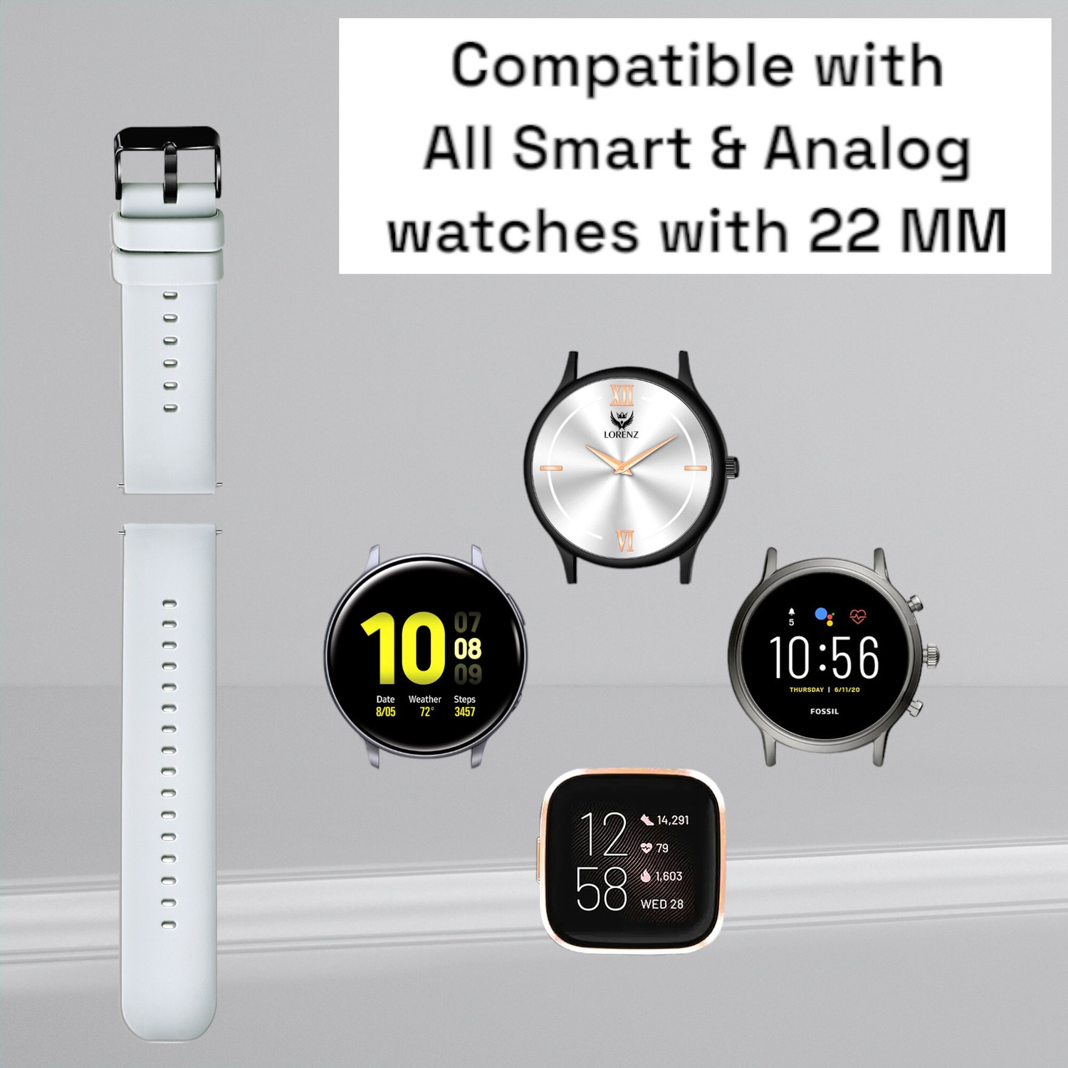 Image of LORENZ 22 mm -GRY Smart Watch Strap