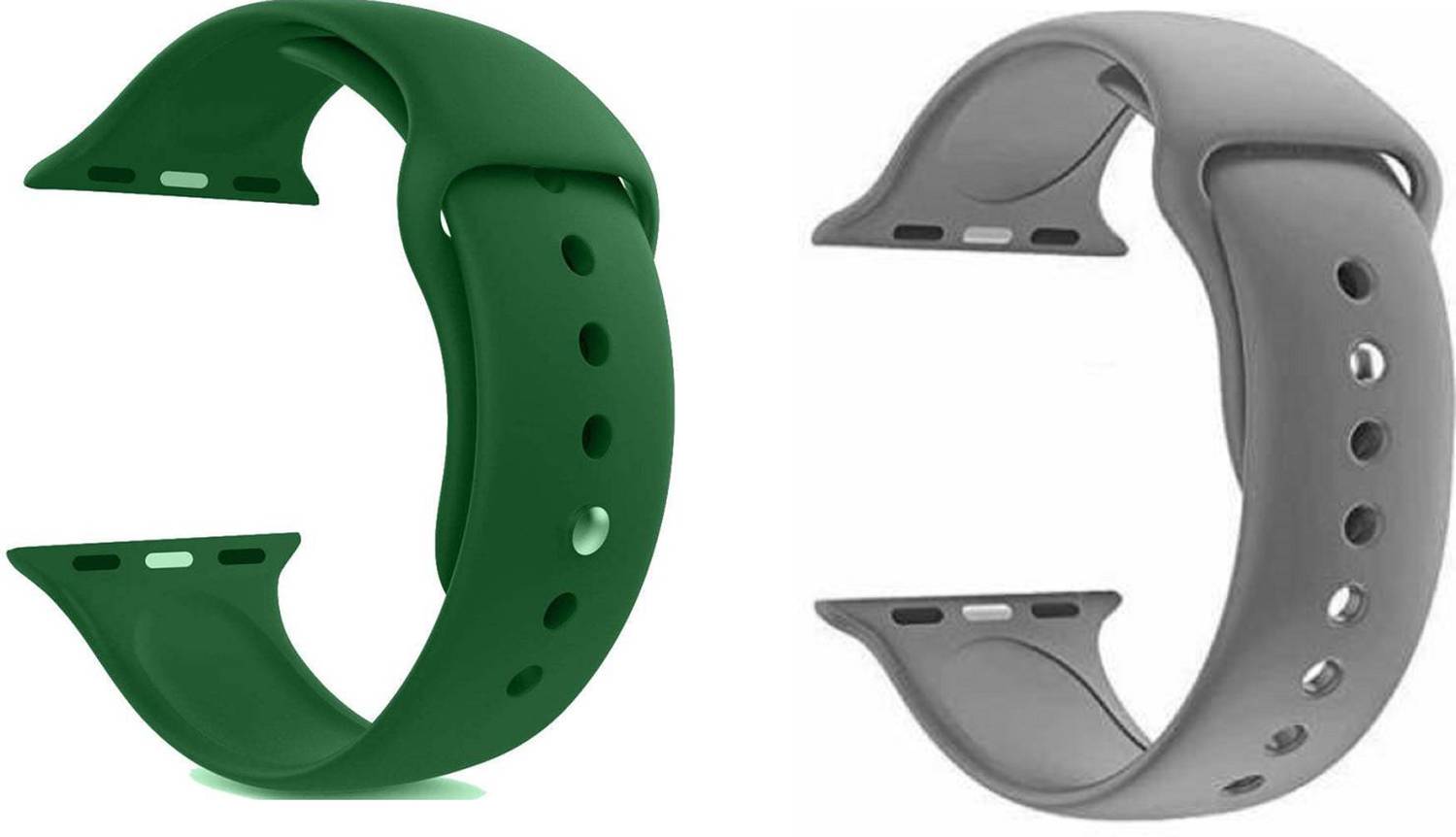 Antoj Smart Watch Strap Belt for Ultra Watch 49 mm, Series 8 / 7 45 mm, Series 6 / 5 / 4 44 mm, Series 3 / 2 / 1 42 mm, T800 Ultra, Watch 8 Ultra, i8 Pro Max, W26, T800.(dark green and grey ) Smart Watch Strap