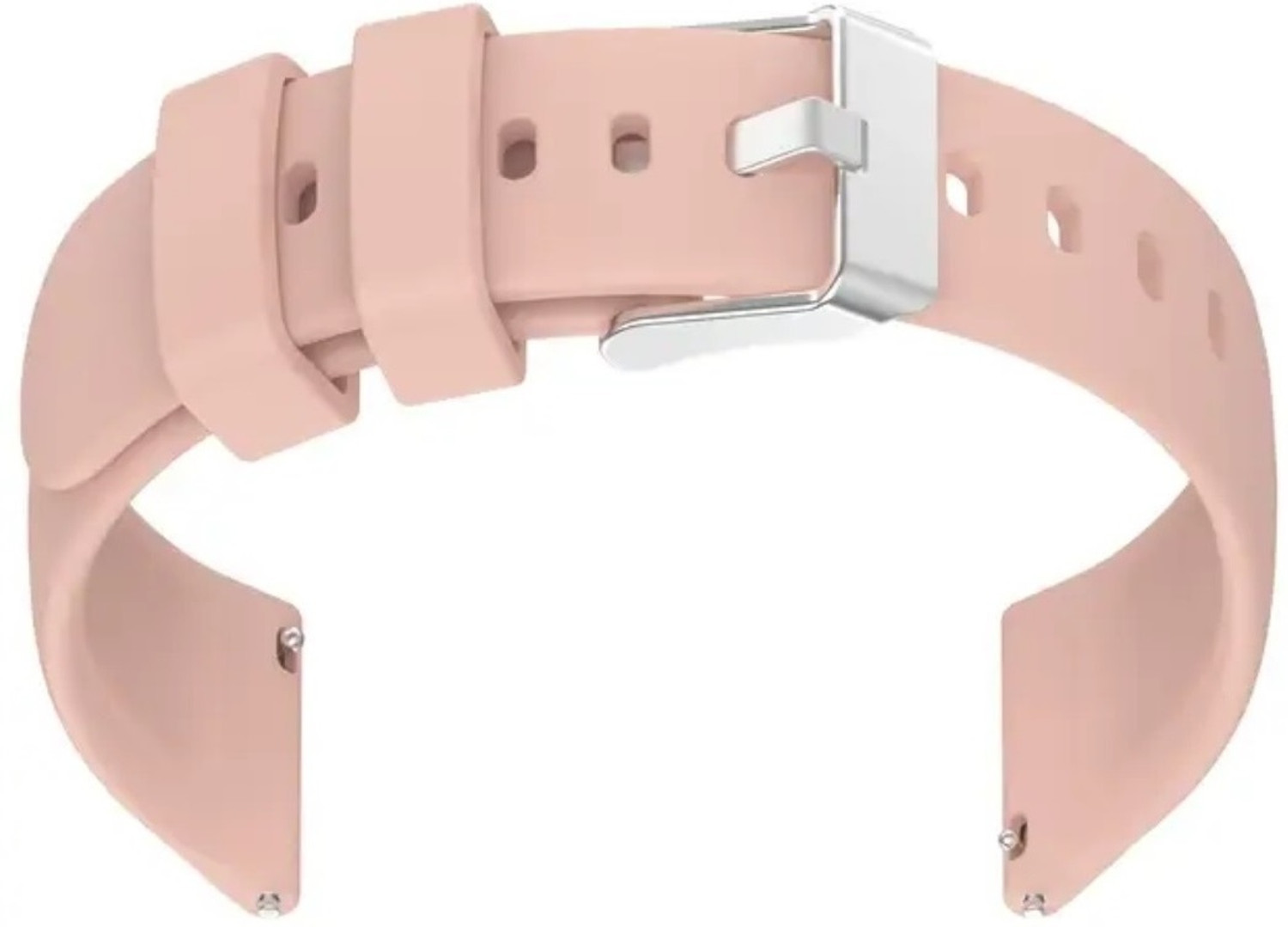 Image of Zelfo Silicone Strap Compatible with Noise NoiseFit Fuse Smart Watch Smart Watch Strap (Clear, Pink)