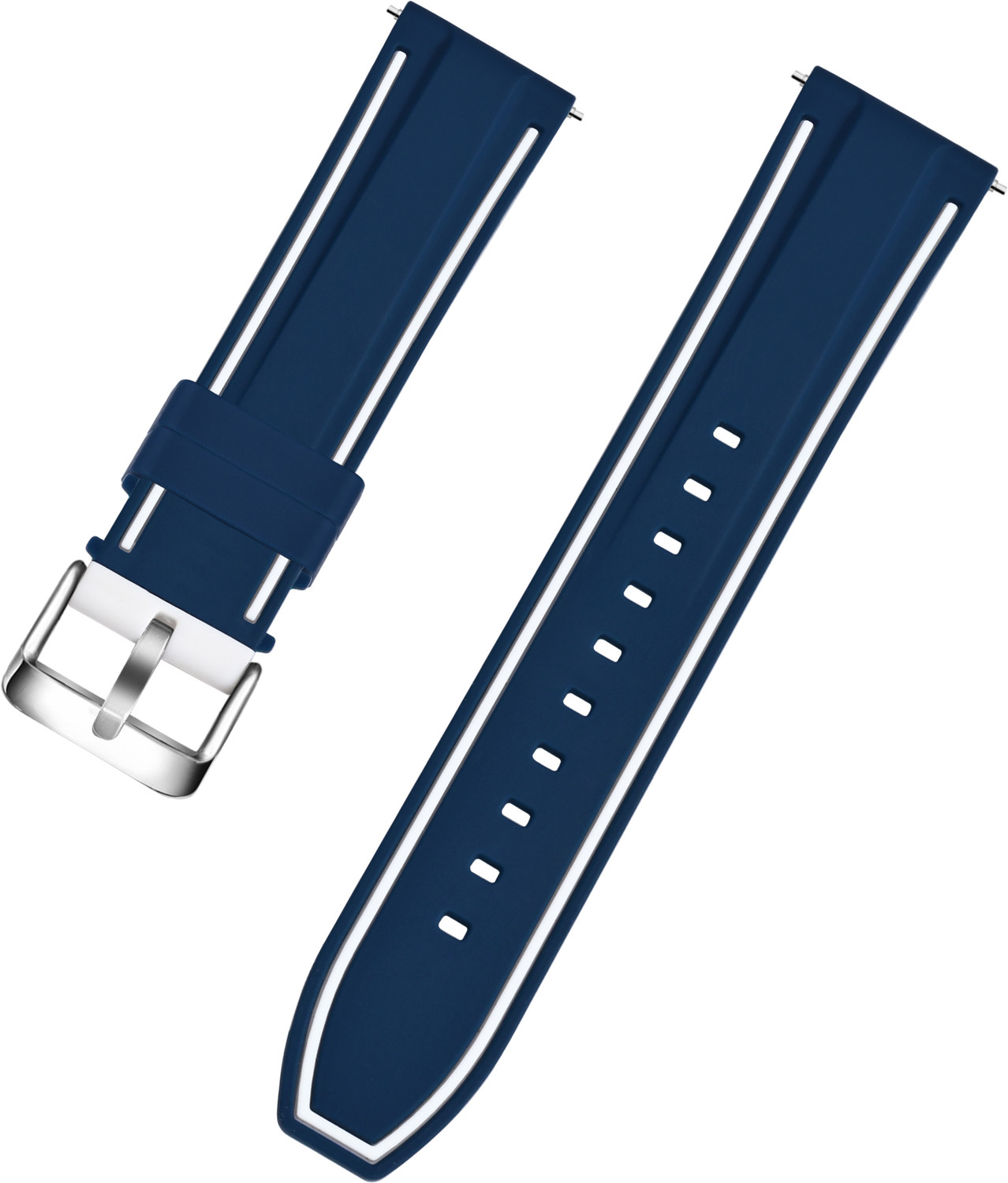 Image of TIMEWEAR Strap with Quick Release Pin Sidebar, Compatible Watches with Lug width 22 mm Silicone Watch Strap