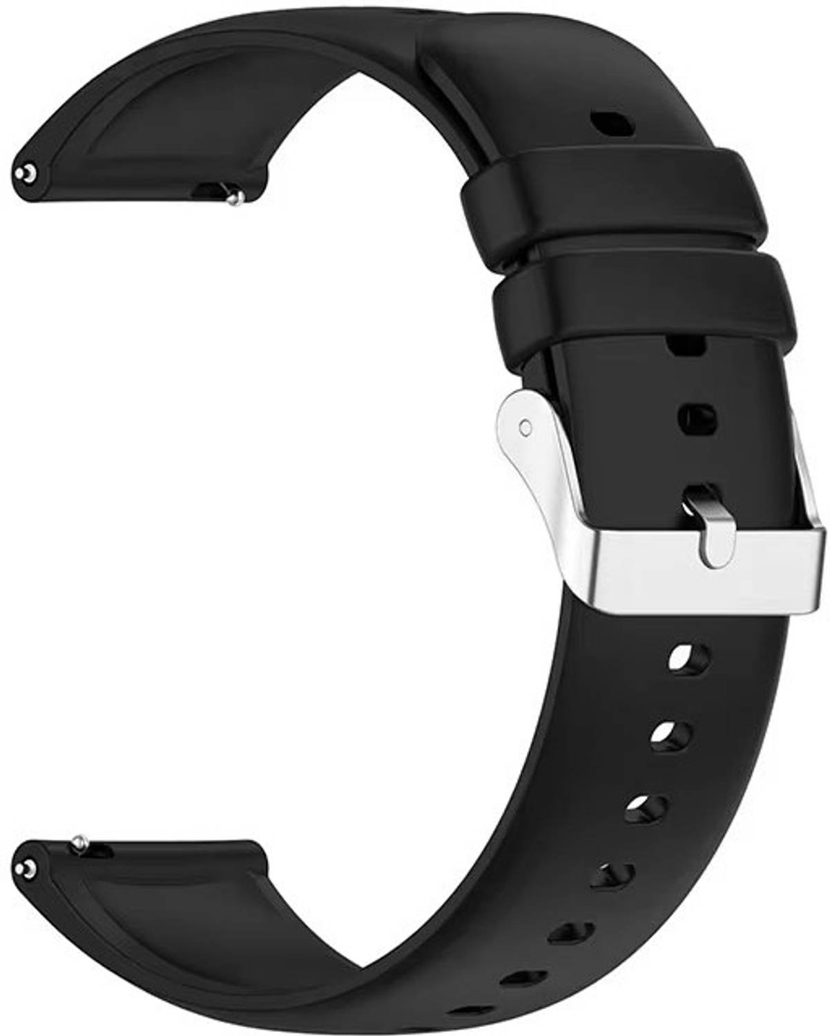 AOnes 22mm Silicone Belt Classic Watch Strap for Boat Wave Call 2 Plus Watch Strap Black Smart Watch Strap