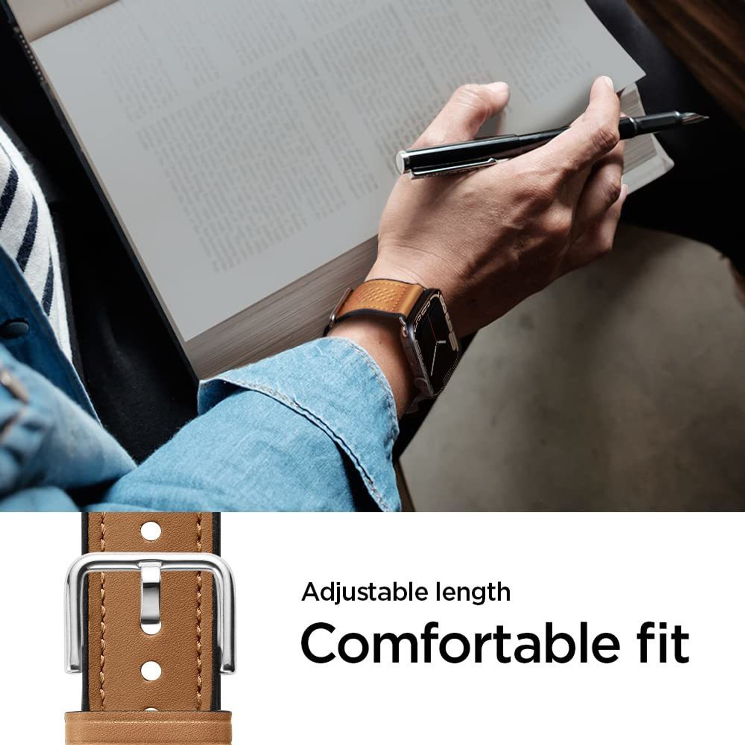 Image of Spigen Modern Fit Band Strap Compatible with Apple Watch Series 7 (45mm), Series 6|SE|5|4 (44mm), Series 3|2|1 (42mm)