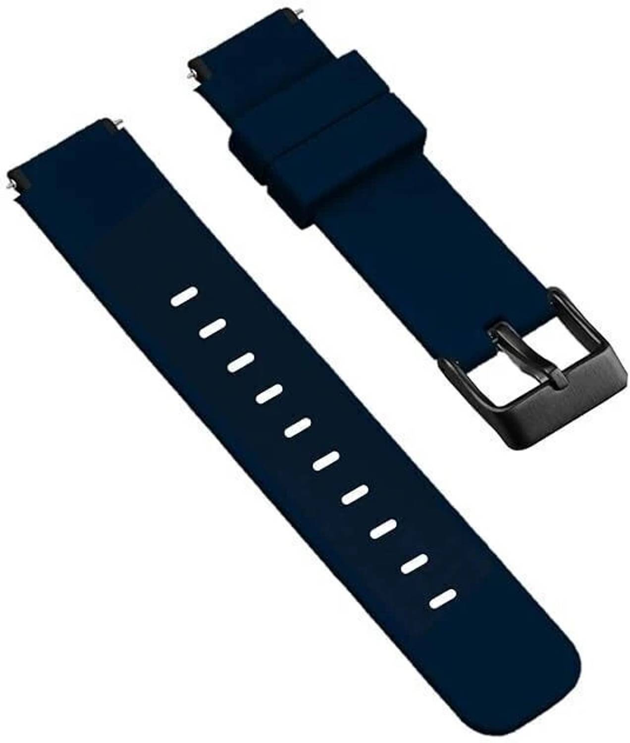 pantan 19 mm 19mm Blue Soft Silicone Watch Strap/Band with Metal Buckle – All 19mm Smartwatches & Analogue Watches Smart Watch Strap