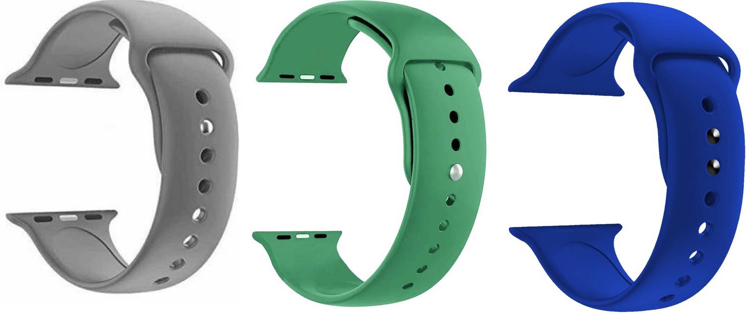 Antoj Smart Watch Strap Belt for Ultra Watch 49 mm, Series 8 / 7 45 mm, Series 6 / 5 / 4 44 mm, Series 3 / 2 / 1 42 mm, T800 Ultra, Watch 8 Ultra, i8 Pro Max, W26, T800.(grey light green,royal blue ) Smart Watch Strap