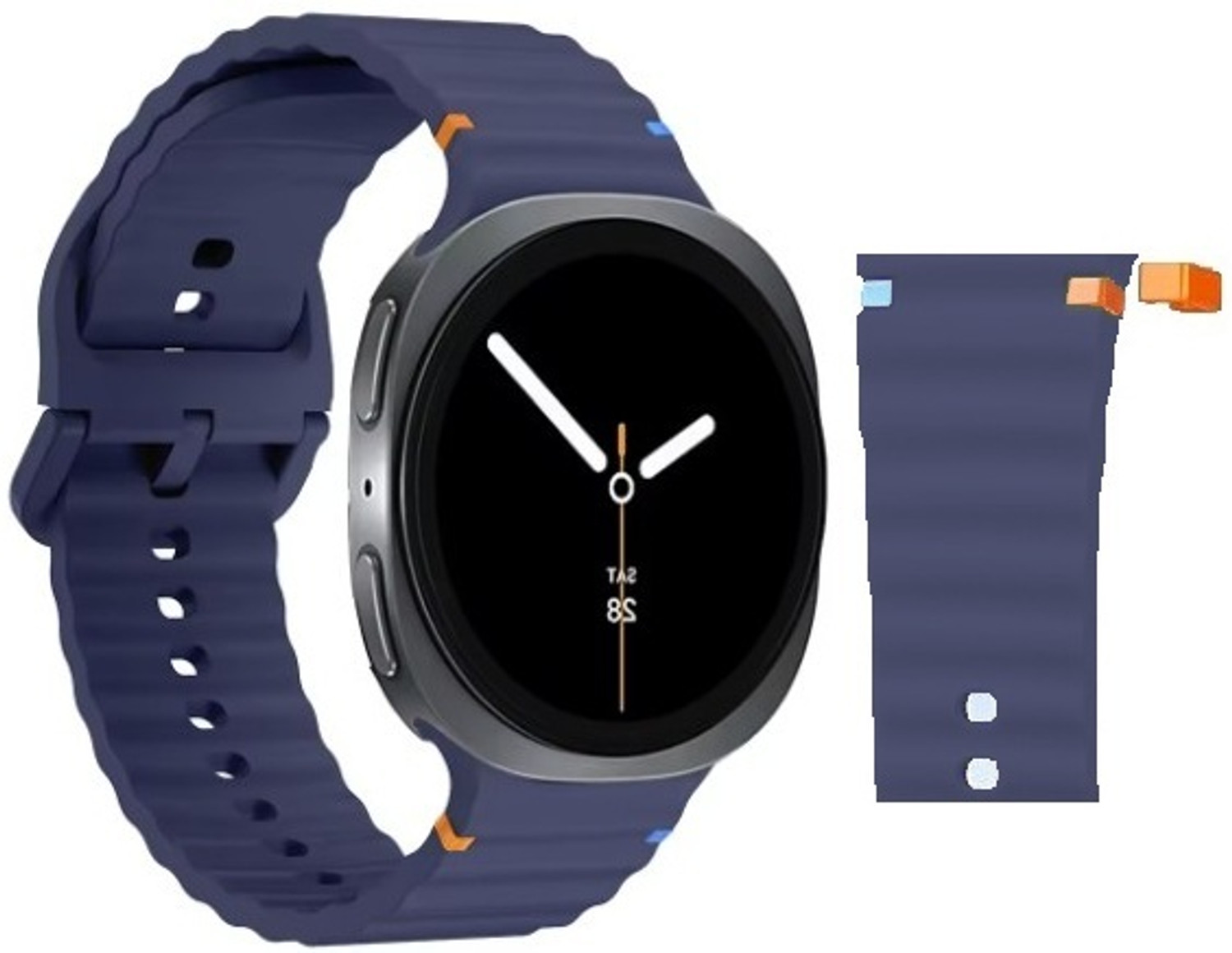 Image of Zapper Silicone Strap for Galaxy Watch 8 / Watch 8 Classic (Upgraded Silicone Color Points) Smart Watch Strap
