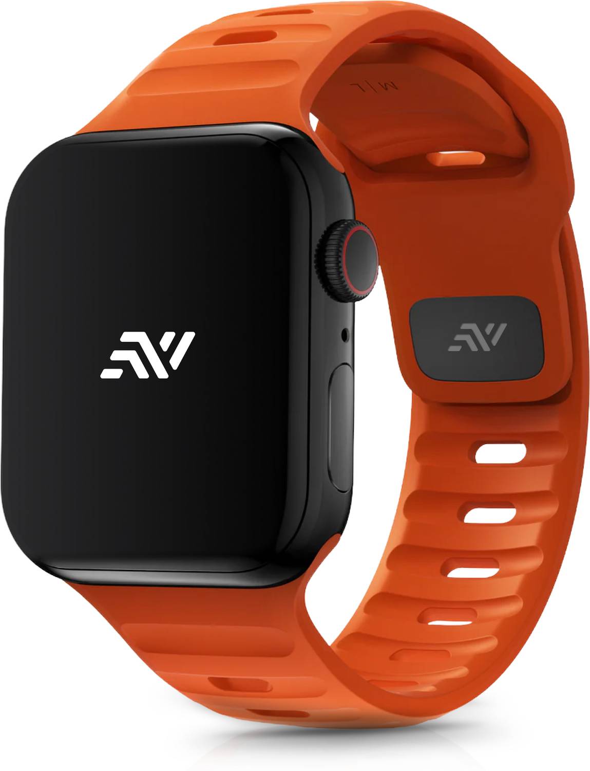 NECESORIES Rugged Armour Silicone band for iWatch series 44mm/45mm/46mm(series10-11)/49mm Smart Watch Strap