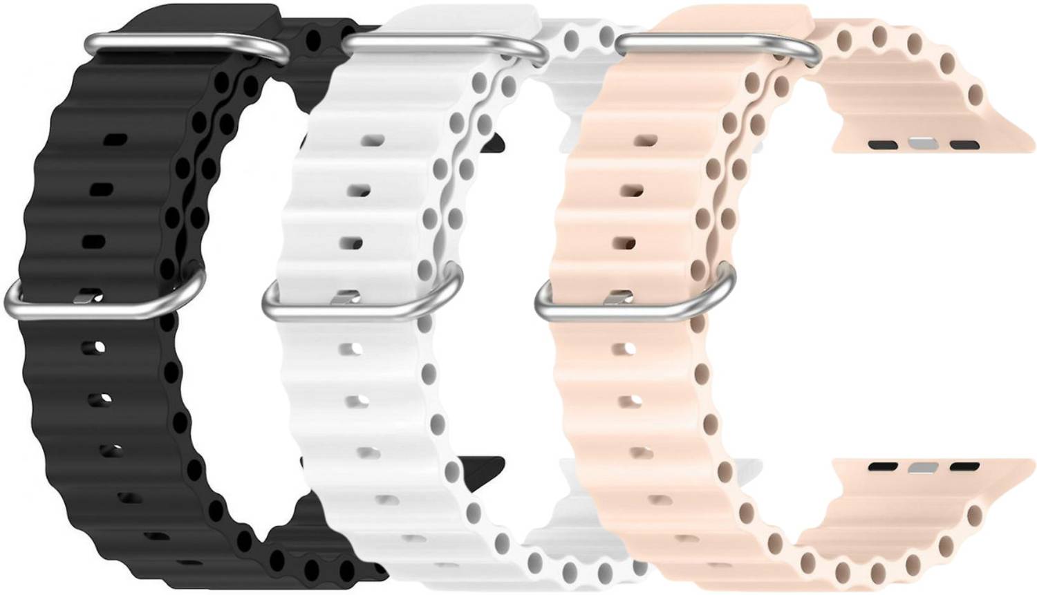 ABSOLUTE LIFESTYLE 2.5 cm Ocean Smart Watch Strap Belt for Ultra Watch 49 mm, Series 8 / 7 45 mm, Series 6 / 5 / 4 44 mm, Series 3 / 2 / 1 42 mm, T800 Ultra, Watch 8 Ultra, i8 Pro Max, W26, T800. Smart Watch Strap