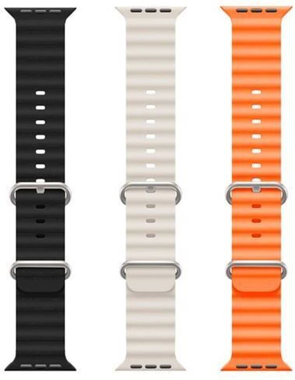 SwapME 1 cm Sport Trail Loop Straps Compatible with Fire-Boltt Dream fire-boltt oracle / Firebolt Ring/Ring Plus/Ring Pro/Visionary/Fire-Boltt Call/Firebolt Gladiator Pro/Gladiator Plus/Fireboltt cyclone/Fireboltt Asteroid and iwatch 42/44/45/49MM Bands Pack of 3 Straps Smart Watch Strap