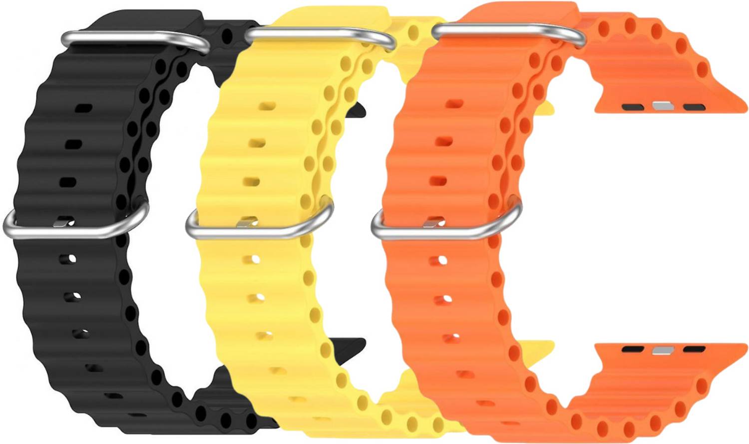 ABSOLUTE LIFESTYLE 2.5 cm Ocean Smart Watch Strap Belt for Ultra Watch 49 mm, Series 8 / 7 45 mm, Series 6 / 5 / 4 44 mm, Series 3 / 2 / 1 42 mm, T800 Ultra, Watch 8 Ultra, i8 Pro Max, W26, T800. Smart Watch Strap