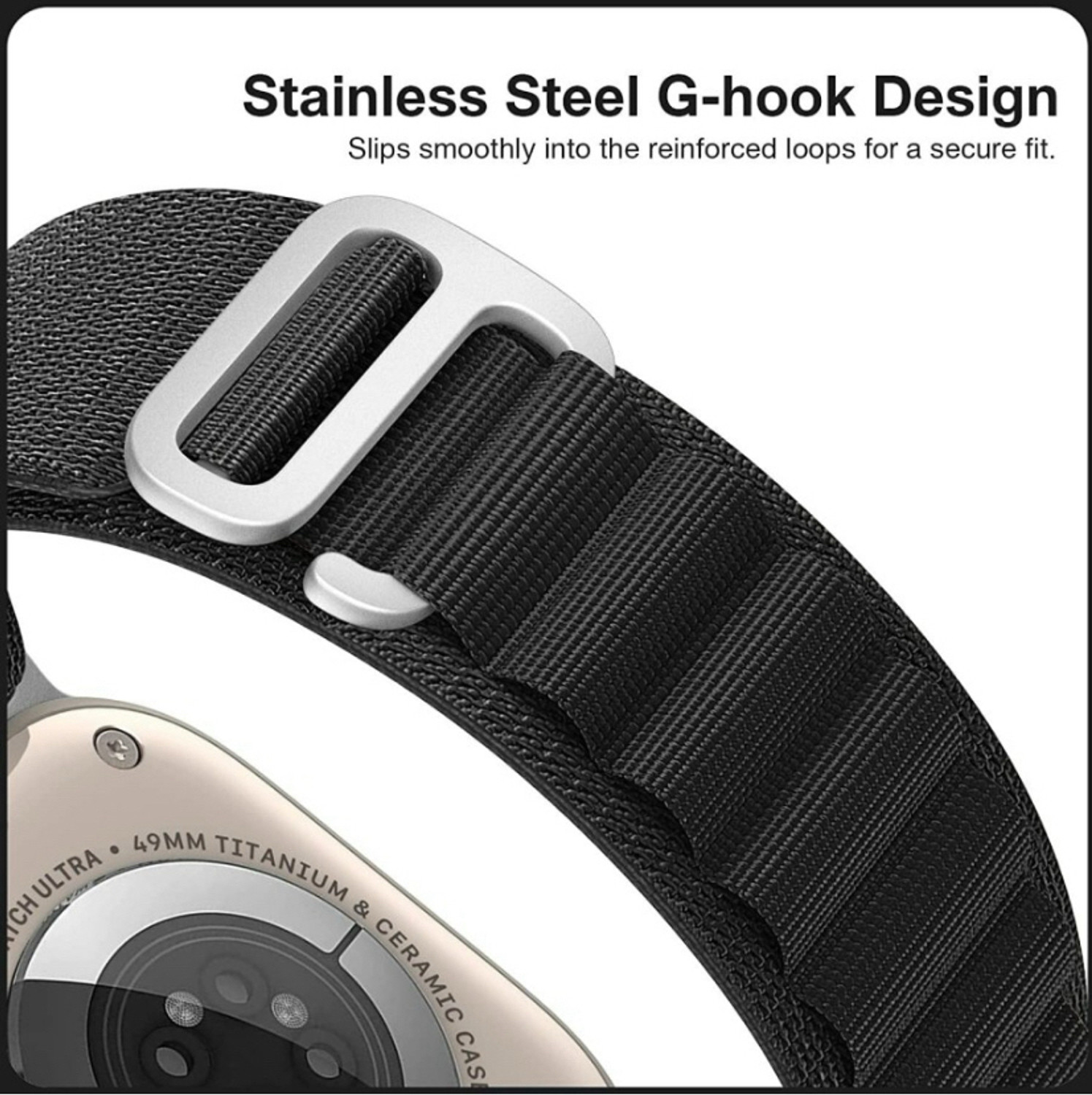 Image of Flipkart SmartBuy 3 cm Ultra Watch Strap, Smart Watch Strap Belt for Ultra Watch 45 /44 /42 /49MM Size Smart Watch Strap