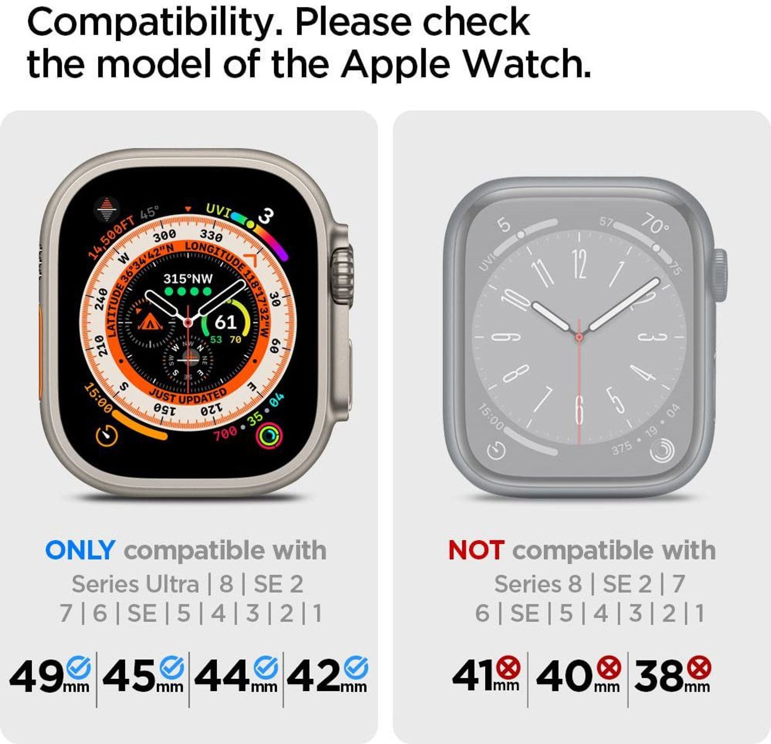 Image of Spigen Modern Fit Band Strap Compatible with Apple Watch Series 7 (45mm), Series 6|SE|5|4 (44mm), Series 3|2|1 (42mm)