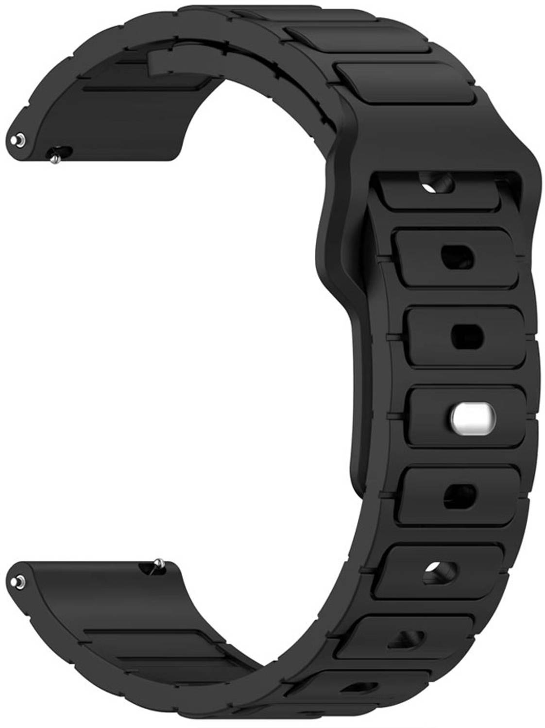 AOnes 20mm Watch Strap Silicone Button Closure Belt for Garmin Venu Sq2 Music Edition Smart Watch Strap
