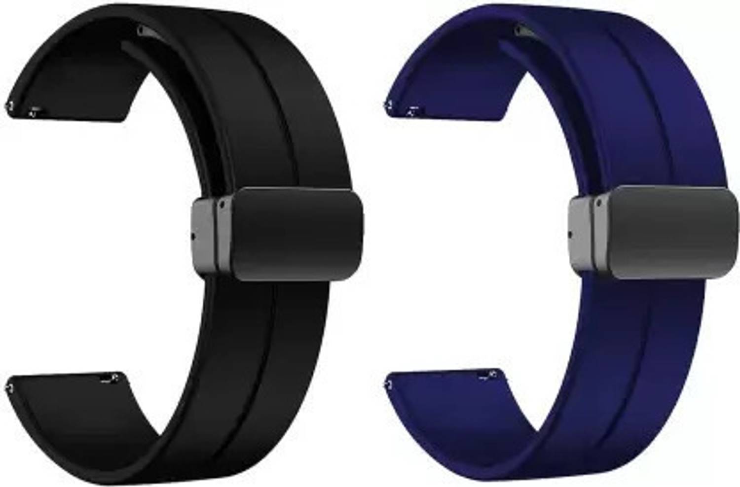 TooHype 22MM Soft Silicon Pack of 2 Smart Watch Strap with Magnetic Buckle for NOICEFIT ICON 2 / EVOLVE 3 / CALIBER 2 BUZZ / BOATT WAVE CALL / WAVE LITE / PRIMIA TALK / ULTIMA CALL MAX / LUNAR FIT / BOLT ROVER PRO / COSMIC R / STRIKER PRO / FIRBOLTT TALK PRO / INVINCIBLE PLUS / PHOENIX PRO / COBRA / APOLLO 2 / HUNTER / SUPERNOVA Smart Watch Strap Smart Watch Strap