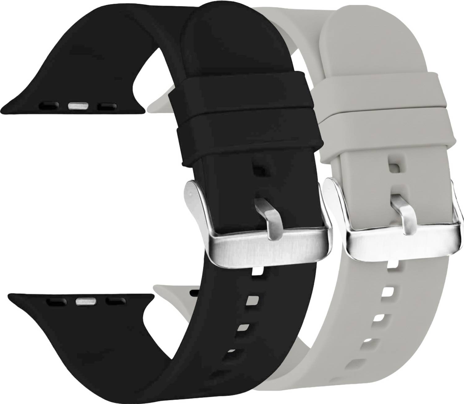 TRENDINGVIEW 2 cm Premium Soft Silicone Band Strap Combo Compatible with Apple Watch Ultra & All Series (49mm / 45mm / 44mm / 42mm) – Lightweight Daily Wear Strap (2 Pieces) Smart Watch Strap