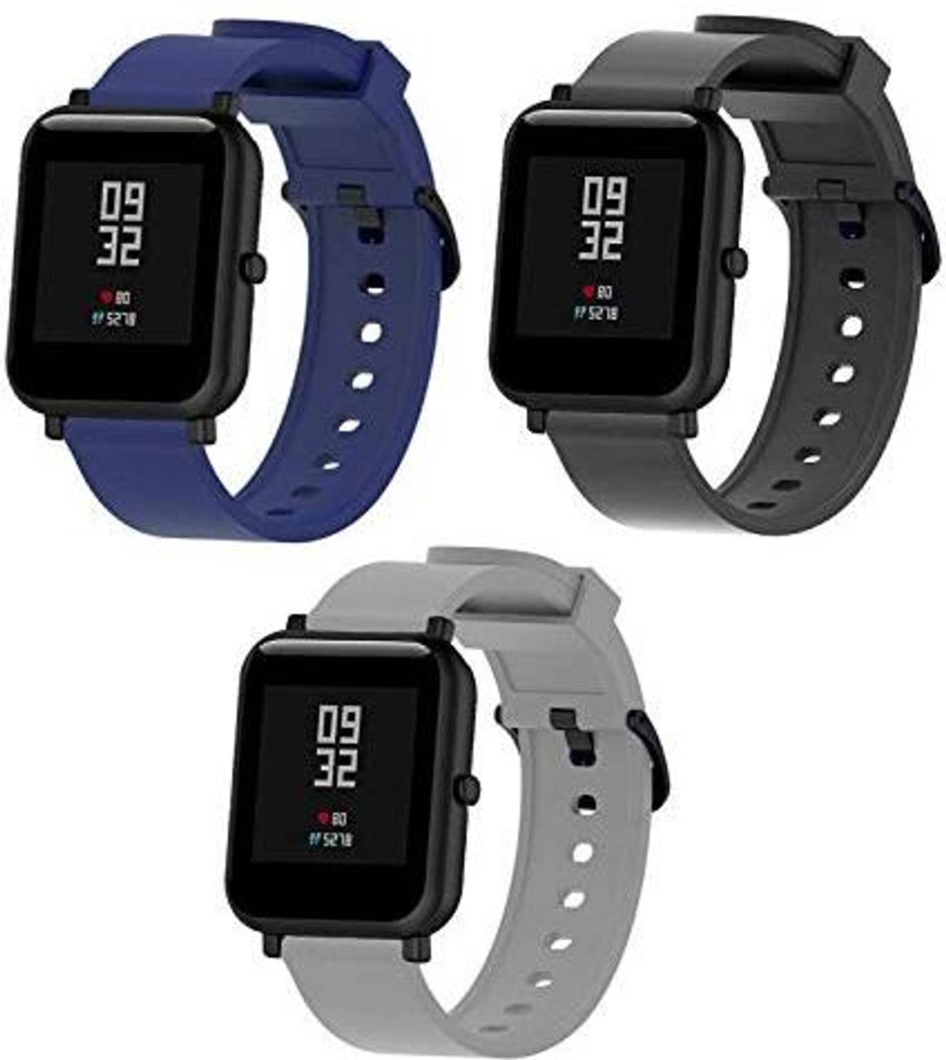 sounce 1.9 cm 20mm Watch Straps Removable Straps ONLY for Amazfit Bip, Amazfit GTS, Galaxy Watch Active 2, Gear S2 Classic, Samsung Gear, Boat, Firebolt, Noise Smart Watch Strap