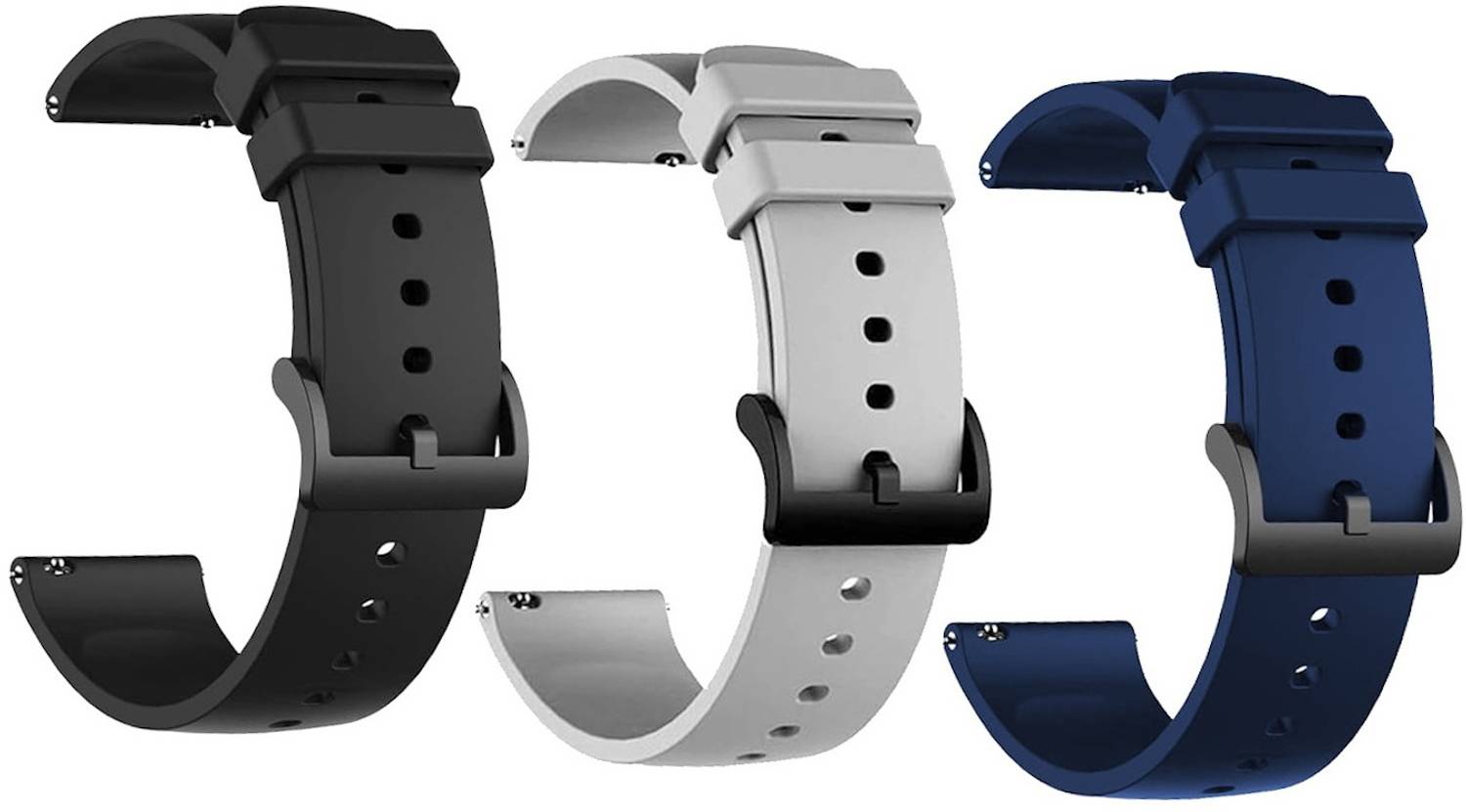 BLACK LOVIES 22 mm Smart Watch Strap Belt compatible with BOAT LUNAR DISCOVERY smartwatch strap Smart Watch Strap