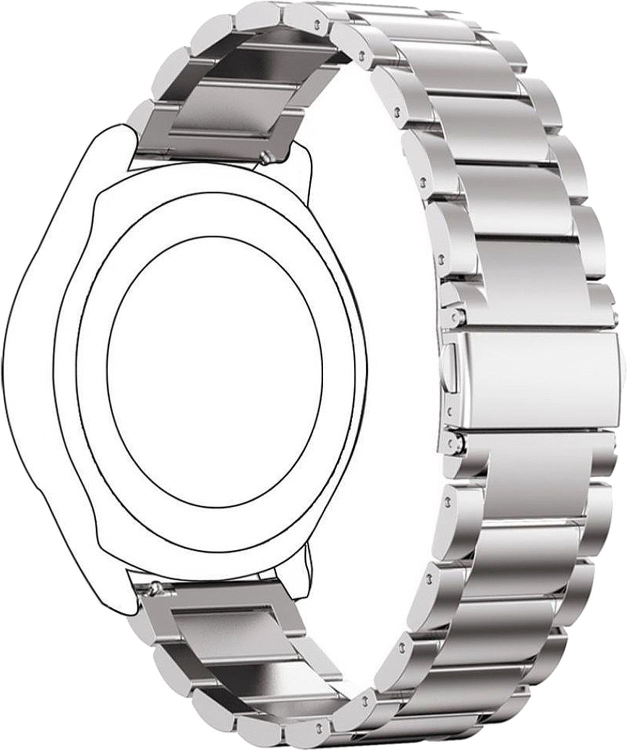 Image of ACM Watch Strap Metal for Fastrack Styler Fr2 Pro Smartwatch Belt Band Silver 3755038 mm Stainless Steel Watch Strap