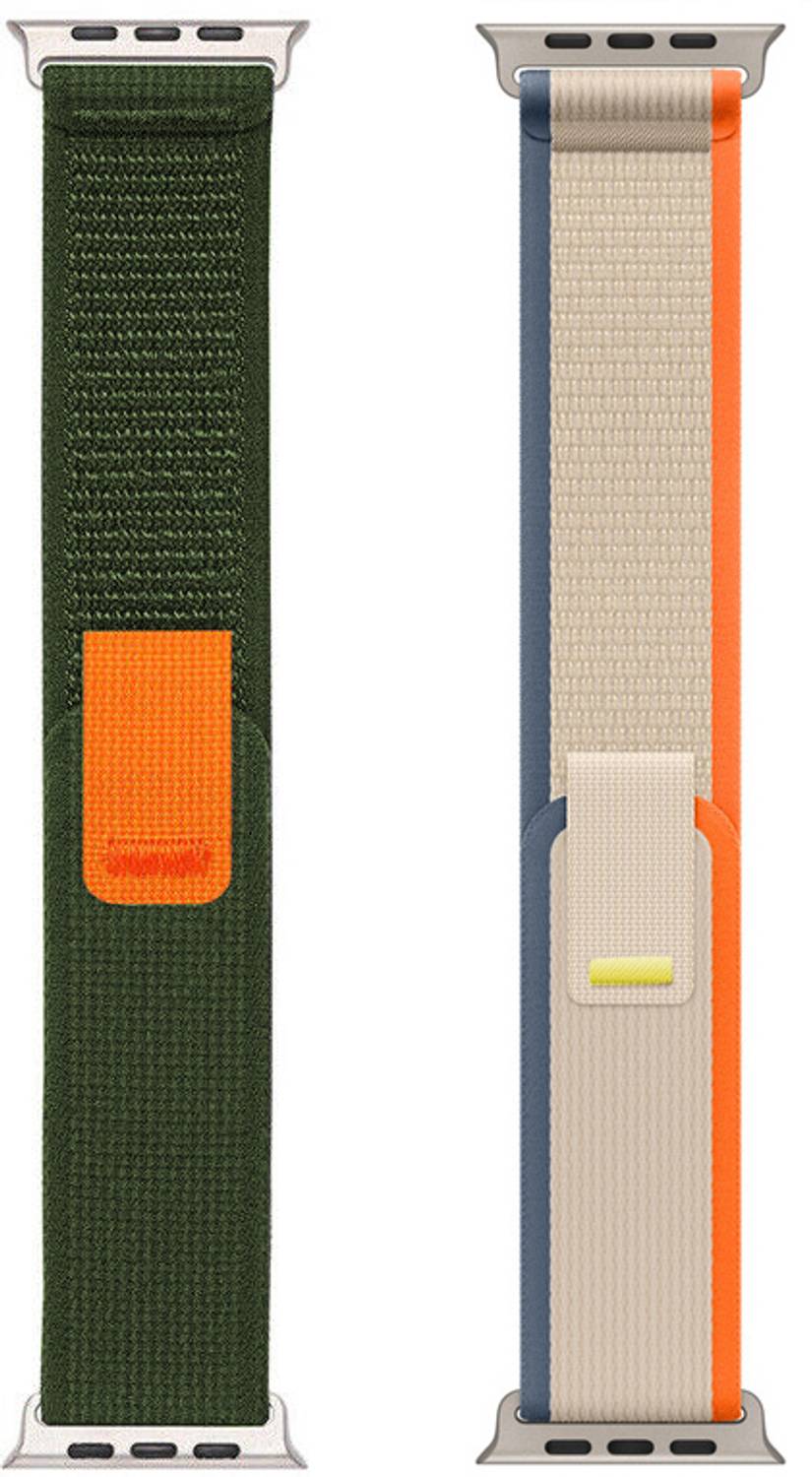 BLACK LOVIES 44 mm Nylon Trail Loop Smart Watch Strap Belt for Ultra Watch 49 mm, Series 8 / 7 45 mm, Series 6 / 5 / 4 44 mm, Series 3 / 2 / 1 42 mm, T800 Ultra, Watch 8 Ultra, i8 Pro Max, W26, T800 Smart Watch Strap