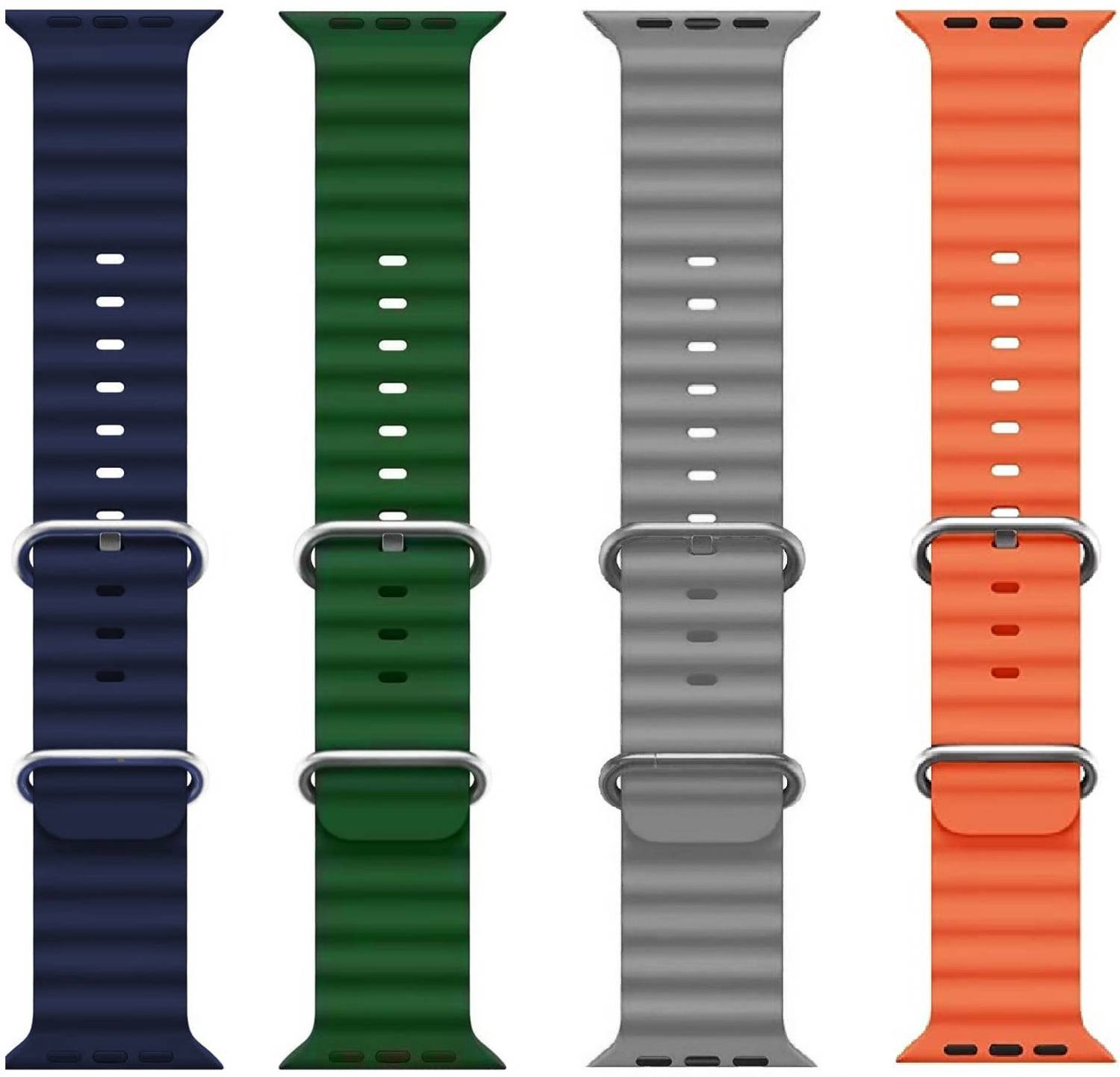 BLACK LOVIES 44 mm Ocean Smart Watch Strap Belt for Ultra Watch 49 mm, Series 8 / 7 45 mm, Series 6 / 5 / 4 44 mm, Series 3 / 2 / 1 42 mm, T800 Ultra, Watch 8 Ultra, i8 Pro Max, W26, T800 Smart Watch Strap