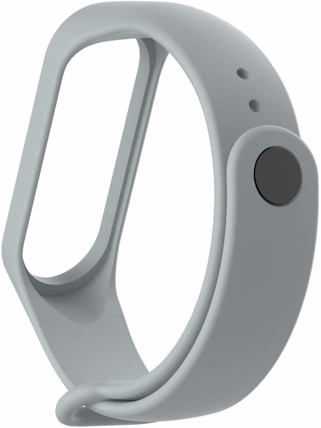 Image of PORTLIX Mi Band 3 strap combo (Black & Grey) Combo of 2 pack Black and Grey Xiaomi Mi Band 3 / Mi Band 4 Watch band Silicone Strap Colour Band Bracelet (Not Compatible with Mi Band 1 /2) Smart Band Strap