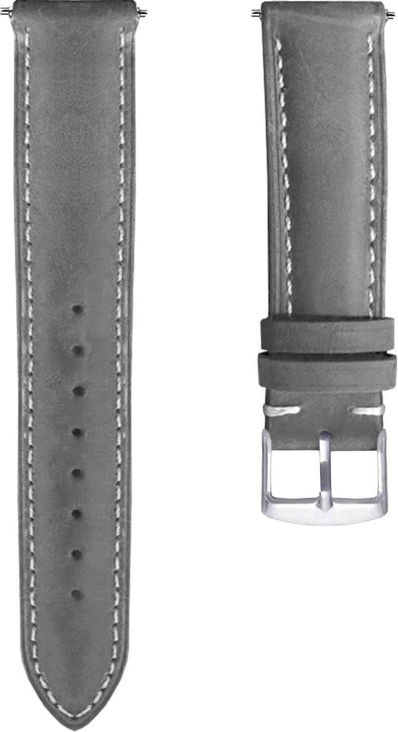 ACM WSM44F22GY3566 Watch Strap Luxury Leather Classic Belt 22mm