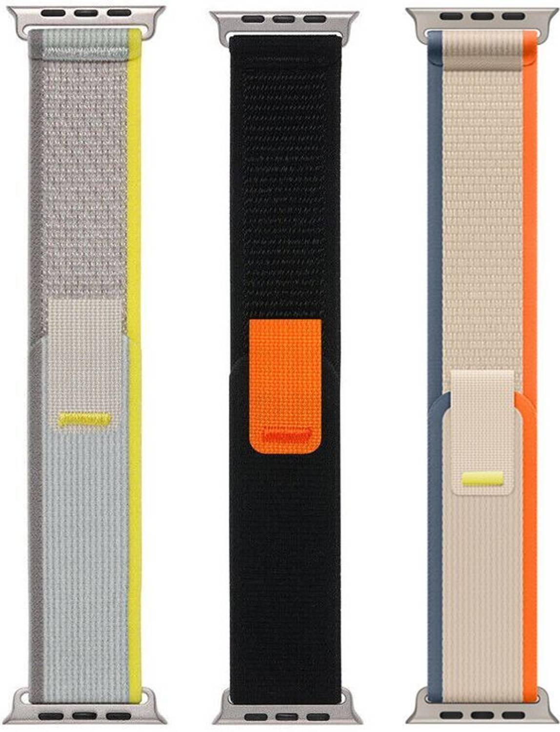 BLACK LOVIES 22 mm Nylon Trail Loop Smart Watch Strap Belt for Ultra Watch 49 mm, Series 8 / 7 45 mm, Series 6 / 5 / 4 44 mm, Series 3 / 2 / 1 42 mm, T800 Ultra, Watch 8 Ultra, i8 Pro Max, W26, T800 Smart Watch Strap