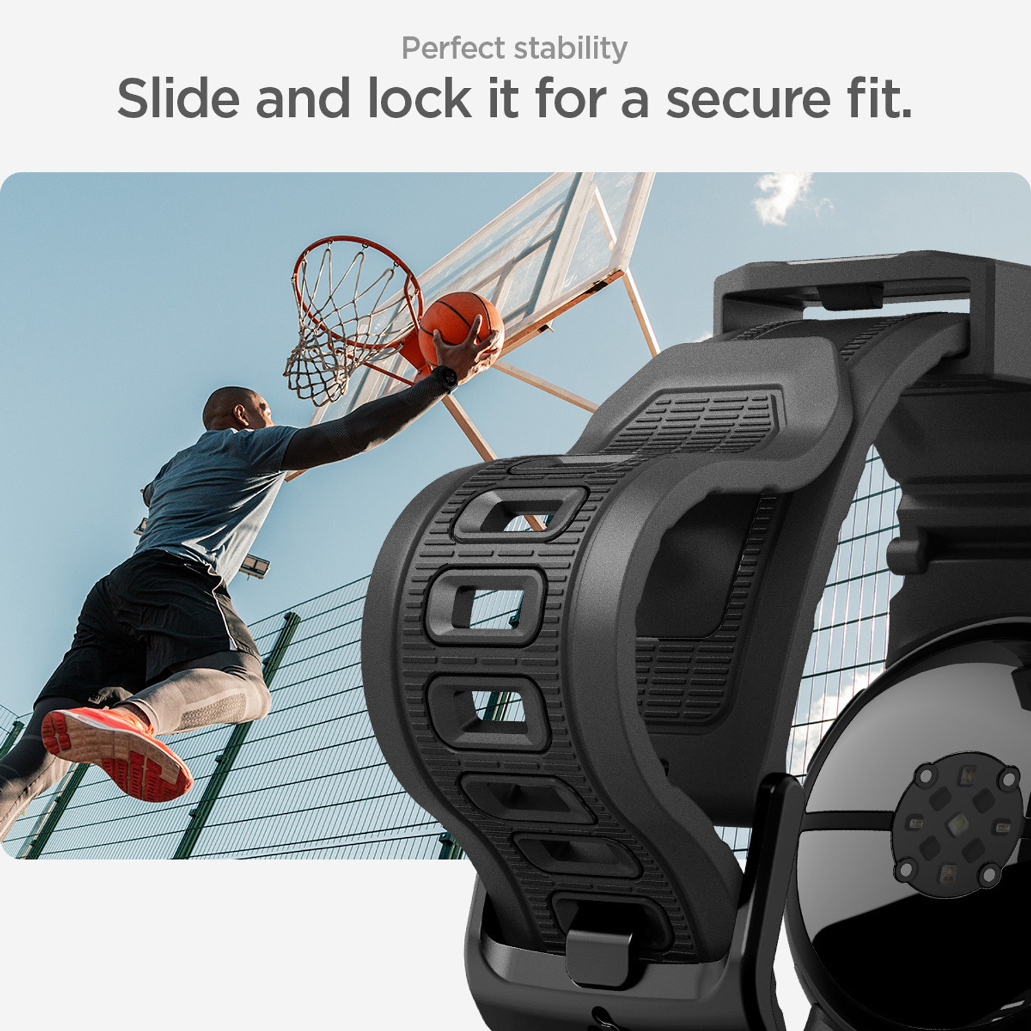 Image of Spigen Rugged Band TPU Rugged Loop Band Strap(lightweight) Compatible With Google Pixel Watch 3 45mm (Watch Not Included) Smart Watch Strap (Black)