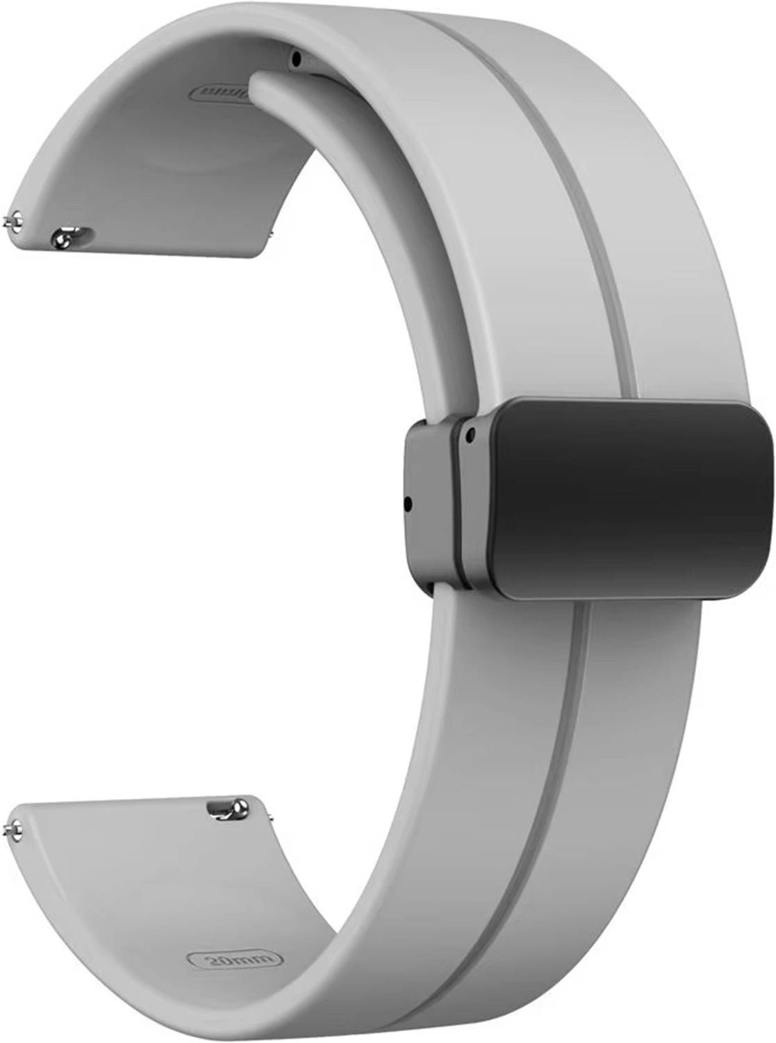 MOBISINGH 2 cm TWMGNTBCKL030GY Smart Watch Strap Compatible with Fastrack Optimus 2 Pro Smart Watch Strap