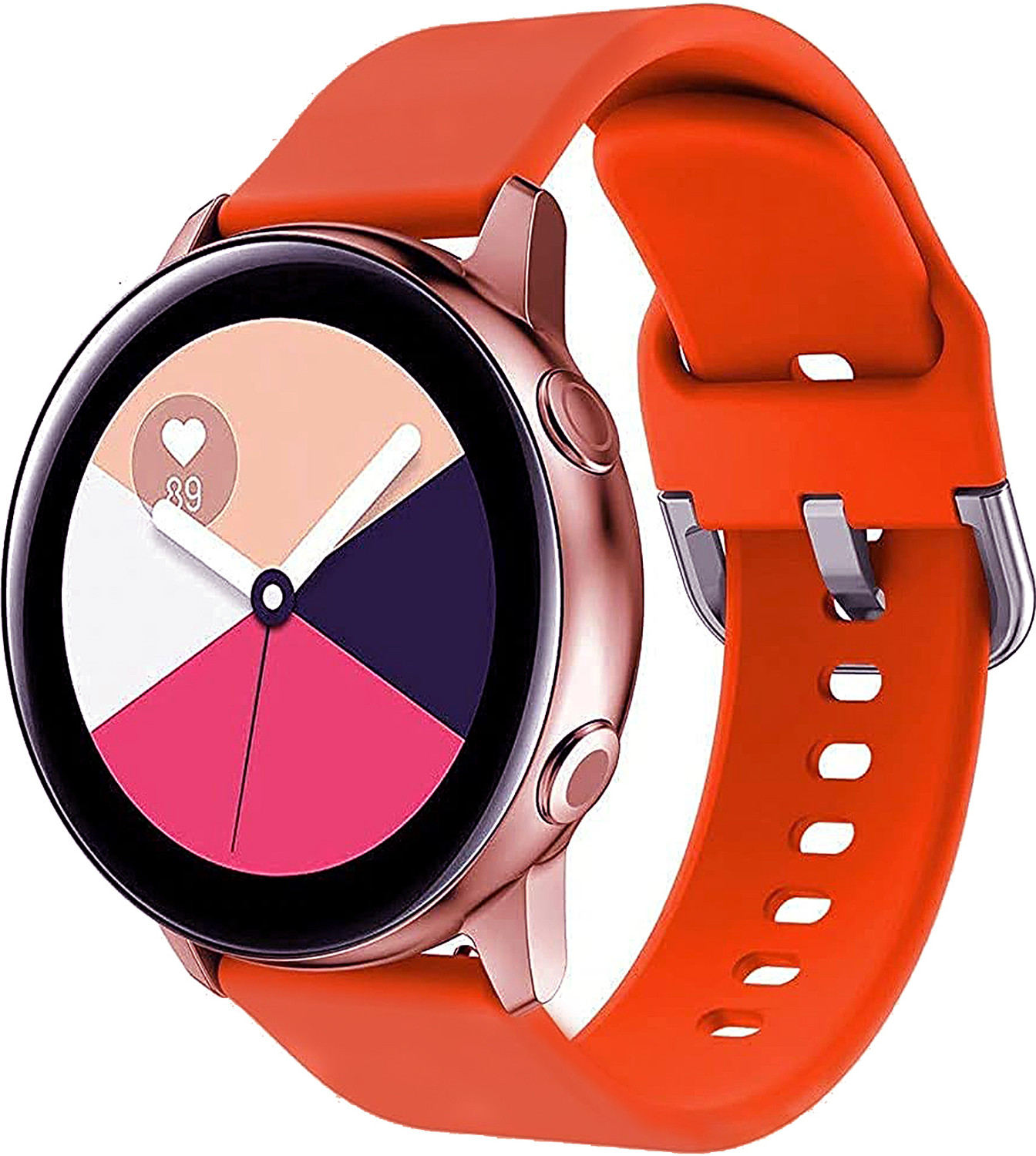 Image of ACM WSM8H22OR1715 Watch Strap Silicone Belt 22mm for Molife Sense A Dynamic Round ( Smartwatch Sports Hook Band Orange) Smart Watch Strap