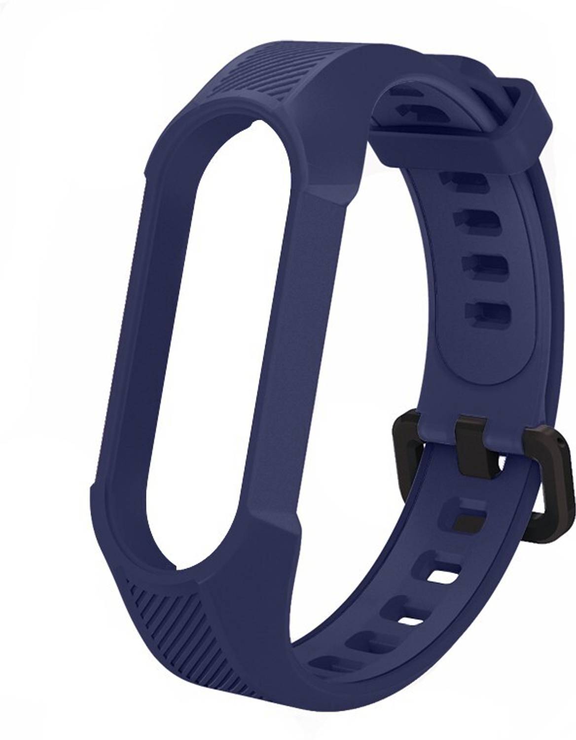 Epaal 14 mm Rugged & Tough Silicon Strap for M_i Band 5 & M_i Band 6 (Navy Blue) Smart Watch Strap
