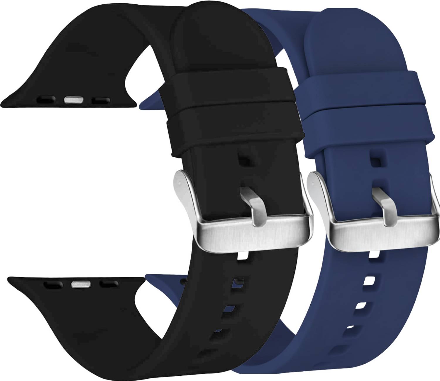 TRENDINGVIEW 2 cm Premium Soft Silicone Band Strap Combo Compatible with Apple Watch Ultra & All Series (49mm / 45mm / 44mm / 42mm) – Lightweight Daily Wear Strap (2 Pieces) Smart Watch Strap