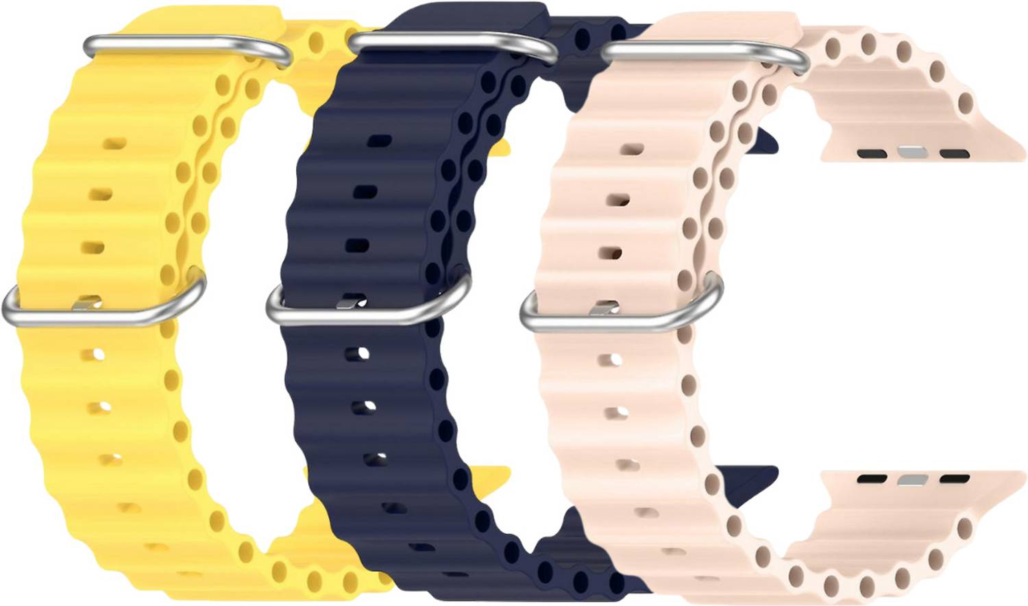 ABSOLUTE LIFESTYLE 2.5 cm Ocean Smart Watch Strap Belt for Ultra Watch 49 mm, Series 8 / 7 45 mm, Series 6 / 5 / 4 44 mm, Series 3 / 2 / 1 42 mm, T800 Ultra, Watch 8 Ultra, i8 Pro Max, W26, T800. Smart Watch Strap