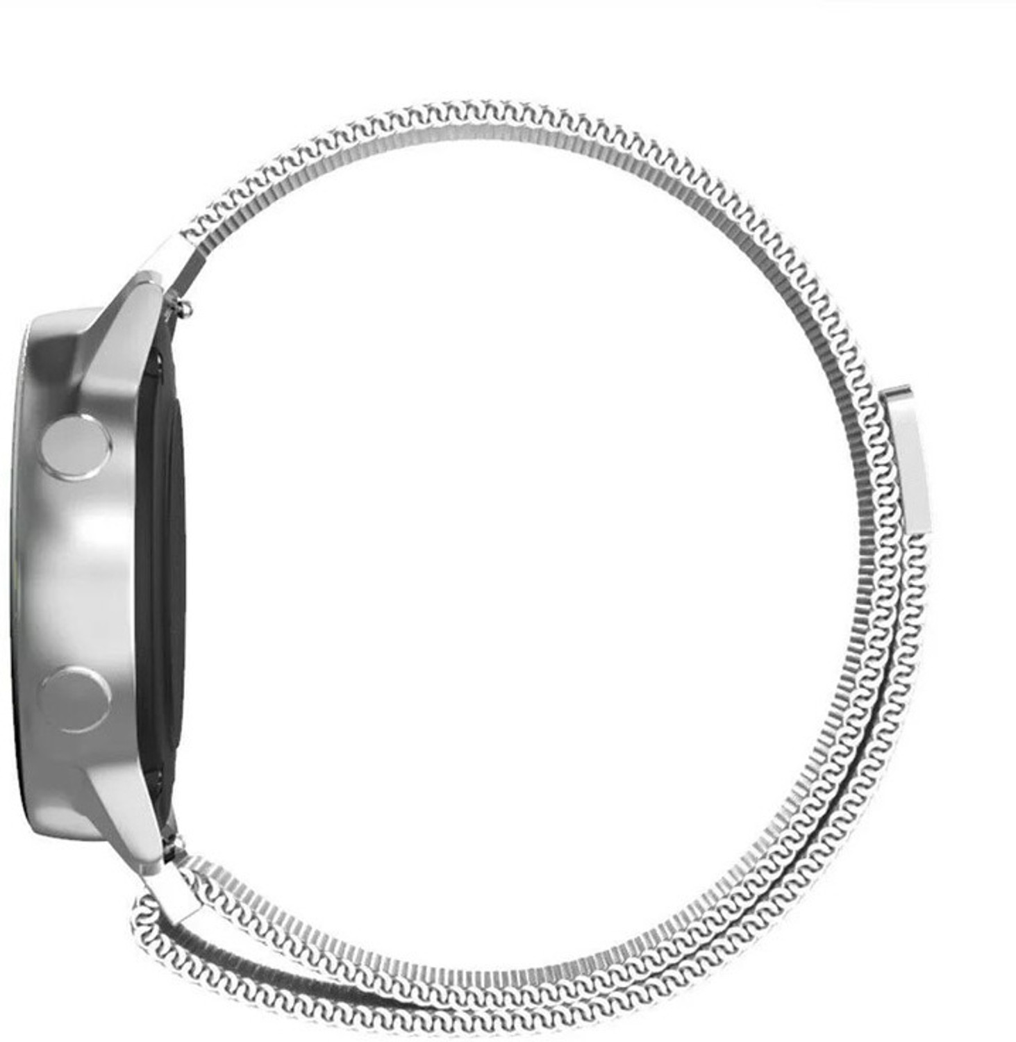 Image of AOnes Metal Magnetic Loop Chain Strap for Boult Crownr Pro 1.43 Inch Smart Watch Strap