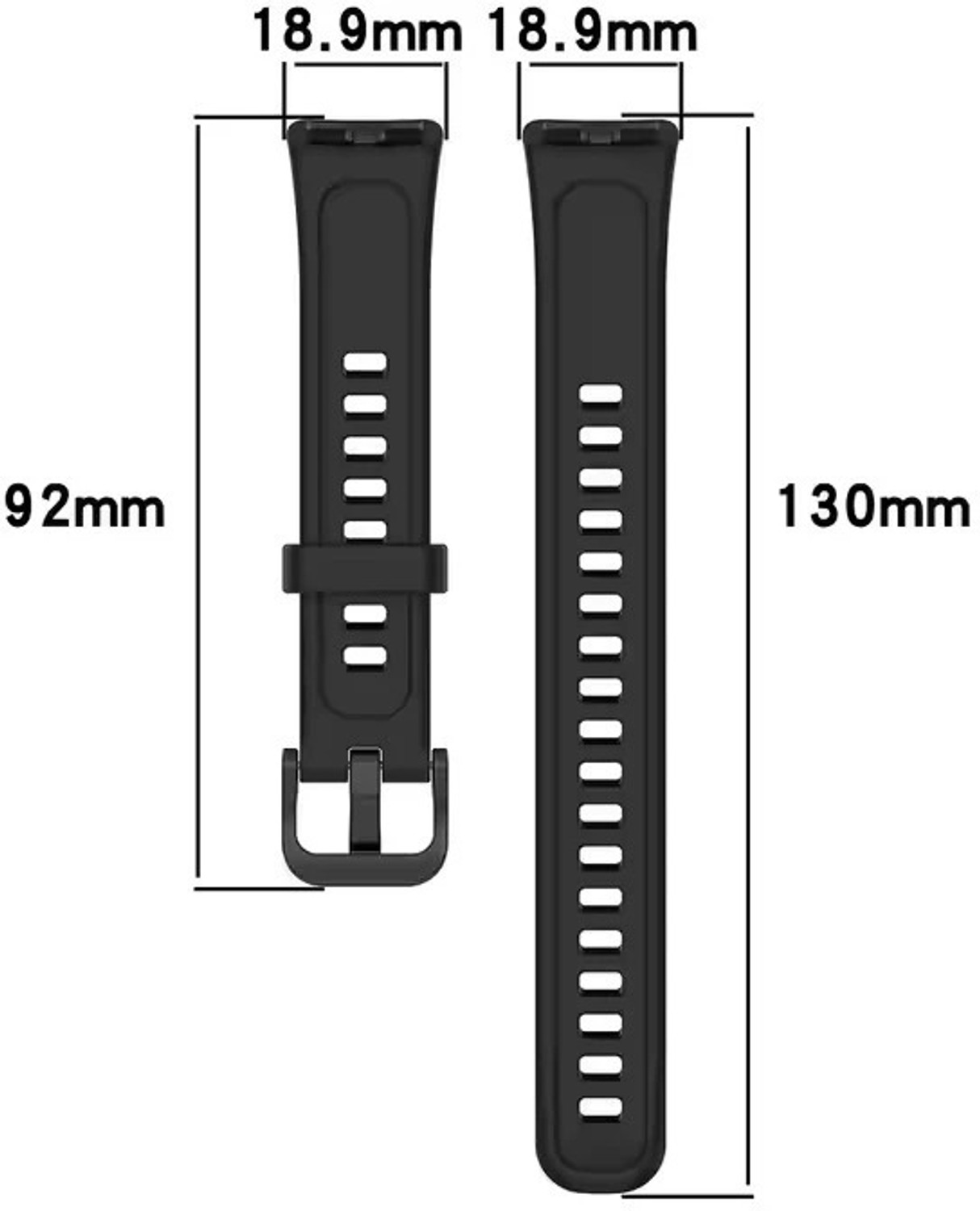 Image of Connexa 8 inch Silicone Replacement Strap Compatible with Huawei Band 8 / 9 - Soft, Adjustable Sport Band with Secure Buckle Smart Band Strap