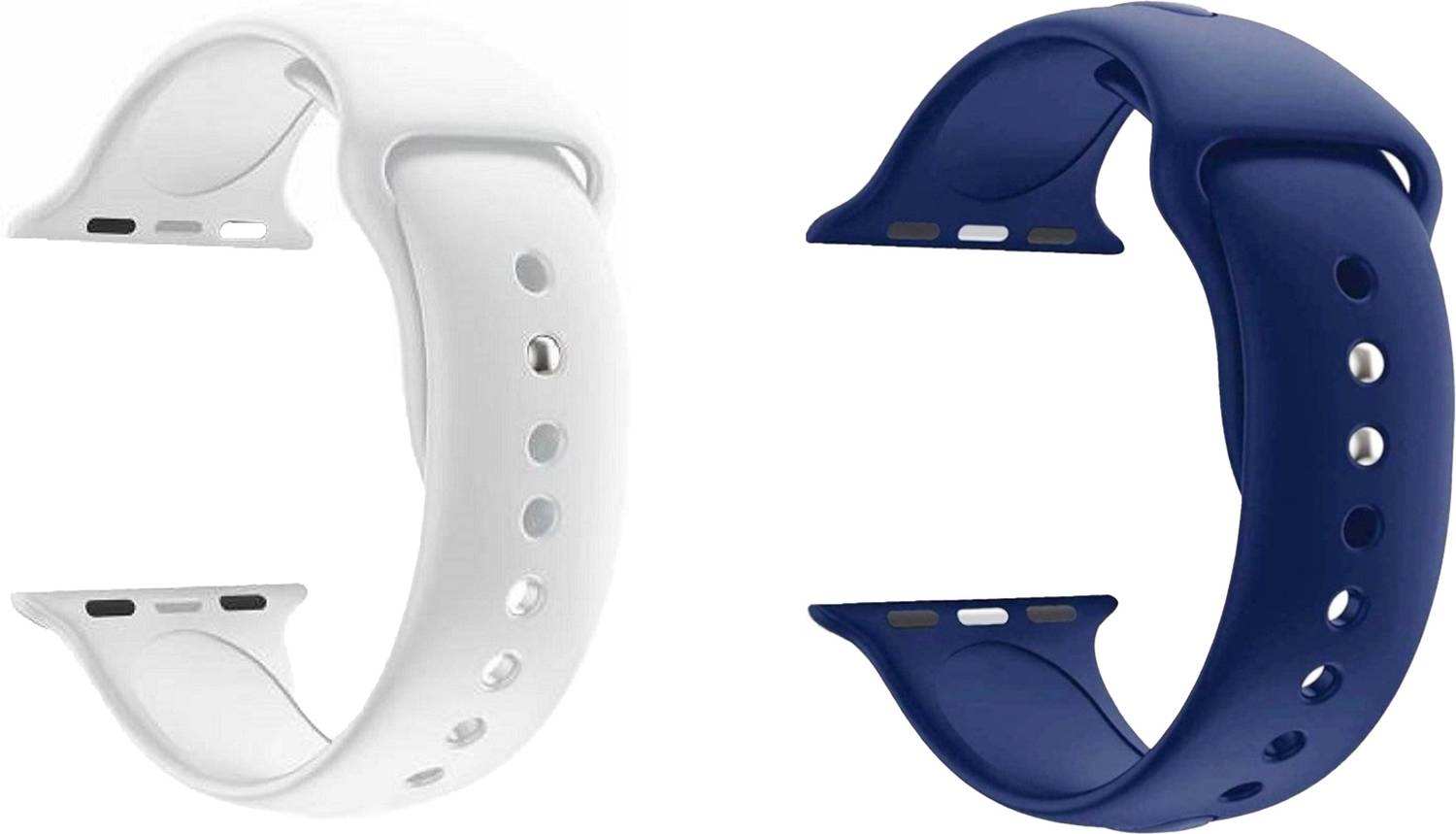 Priavy White & Blue strap silicon Smart Watch strap Compatible with iWatch Band Ultra 49mm 45mm 44mm 42mm Smart Watch Strap
