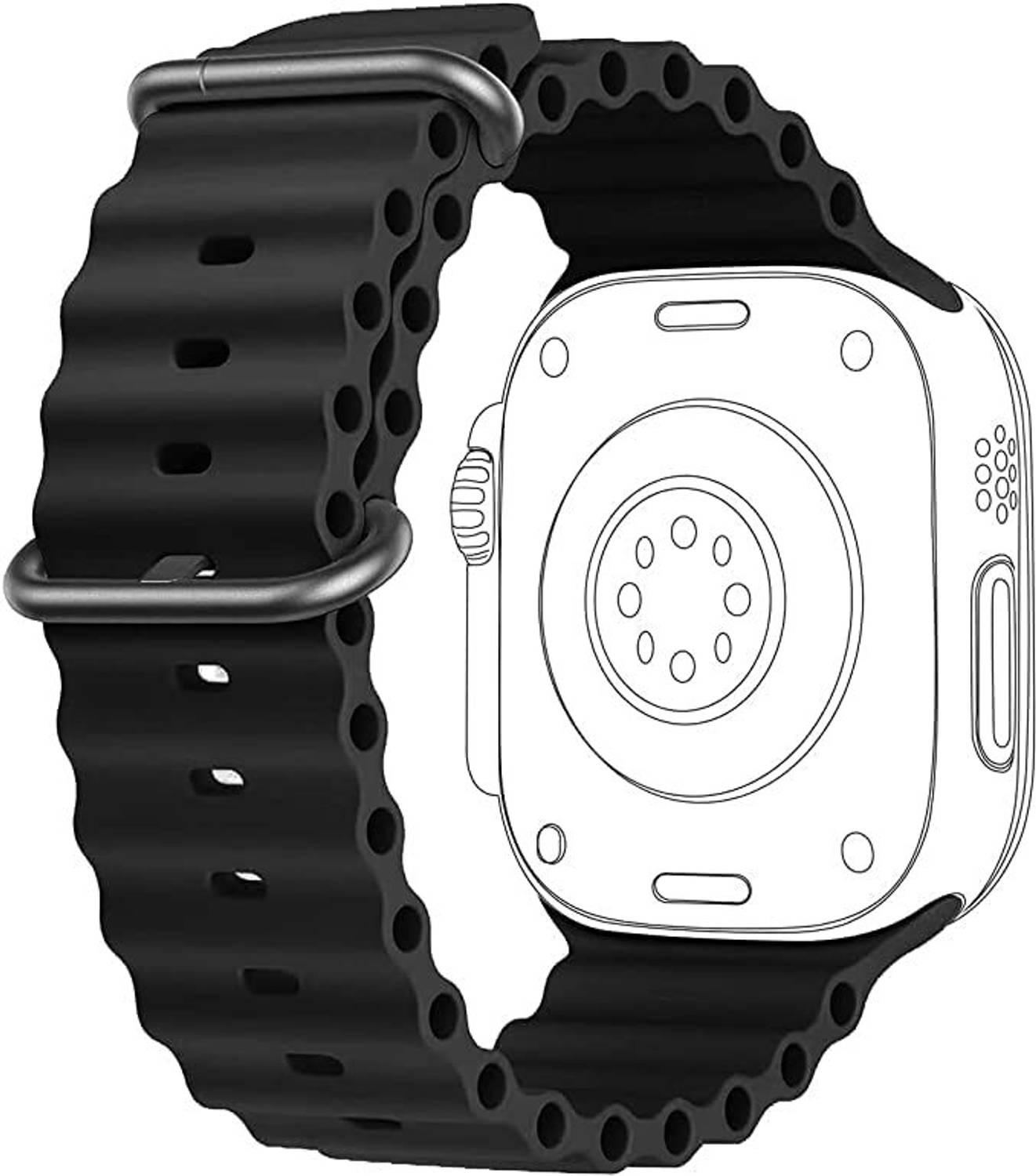 spigencases Ocean Band Straps for iWatch 49/45/44/42mmWatch Ultra Series 8/7/SE/6/5/4 Smart Watch Strap