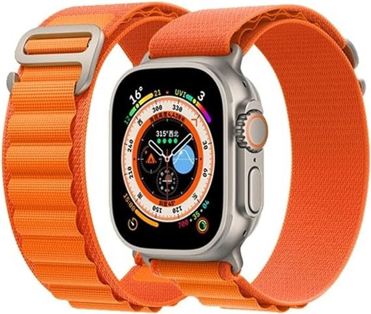 Image of Vaku Luxos 2 cm Alpino iwatch Strap Nylon Loop for 42|44|45|49mm Adjustable Band Strap Smart Watch Strap