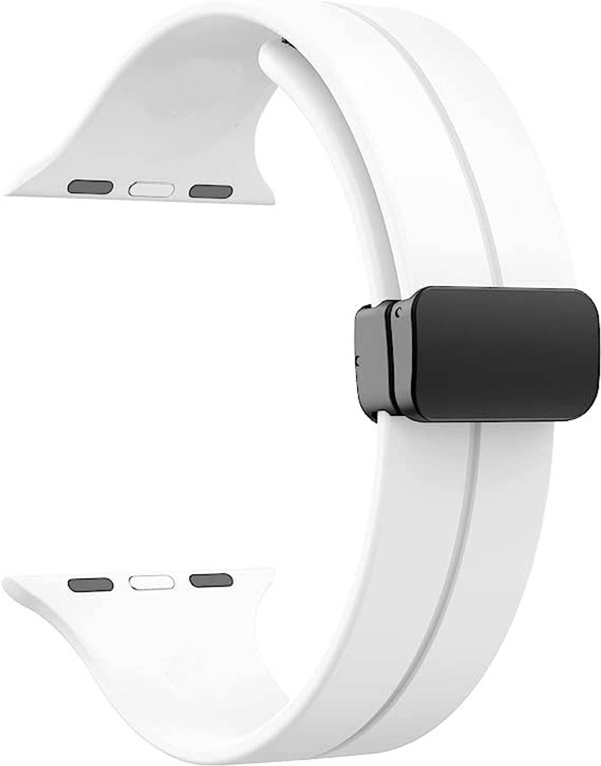Spinzzy iWatch series 8, Series 7,6,5,4,3,2,1 & SE Compatible For Apple iWatch Band 49mm ,45mm ,44mm, 42mm Men/Women,Soft Sport Silicone Replacement Wristband Correa Magnetic Smart Watch Strap