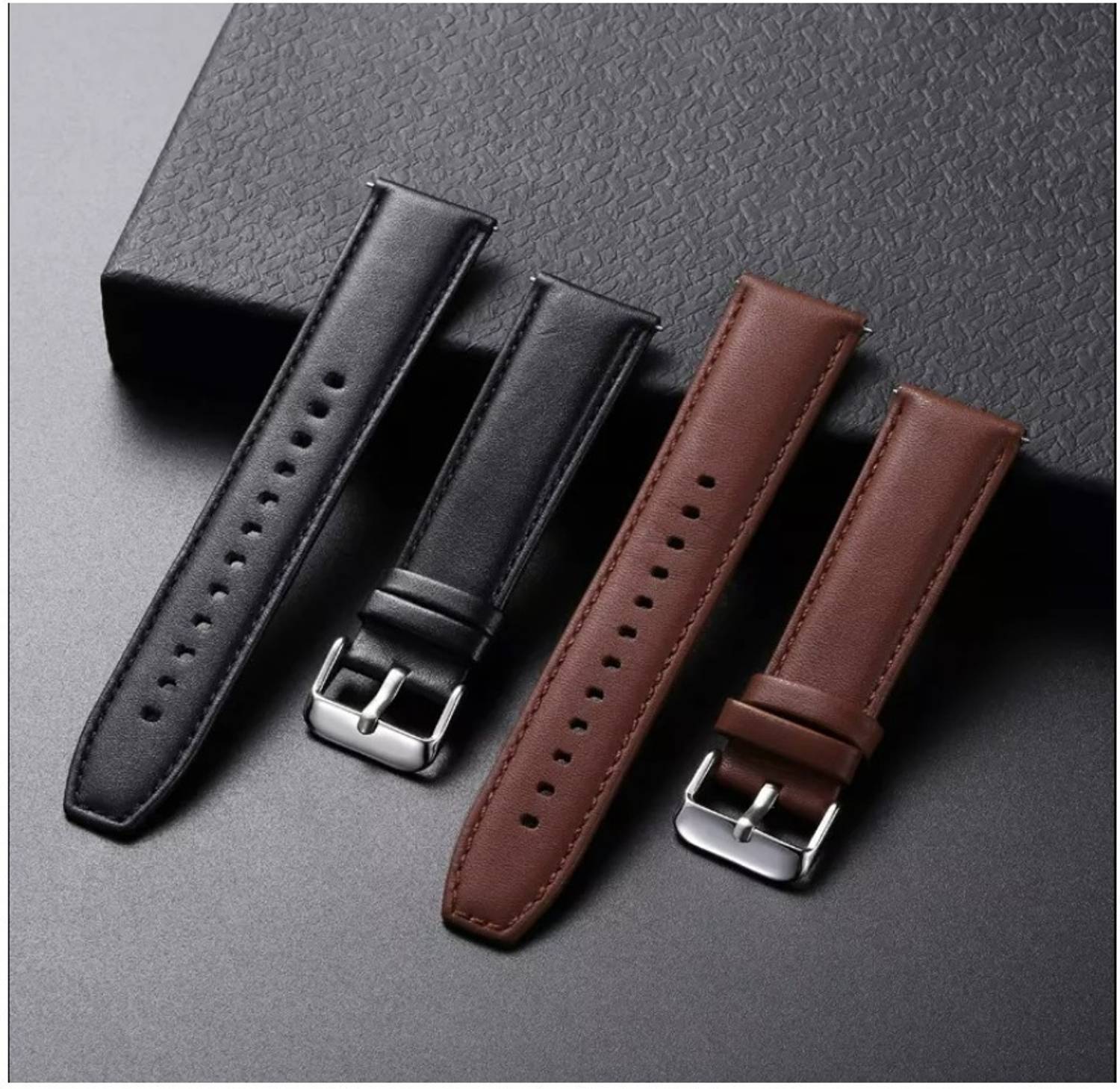 PUNAK 22 mm 22 MM Genuine Leather Smartwatch Strap Belt Compatible with Realme watch 2 Pro Smart Watch Strap