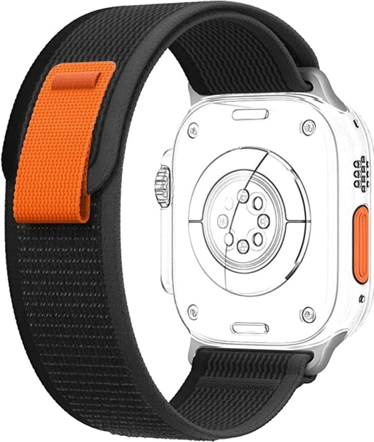 TooHype Trail Loop Bands/Straps Compatible with Watch 49mm 45mm 44mm 42mm, Adjustable Velcro Premium Strap for iWatch Ultra & Ultra 2 Series SE 8 7 6 5 4 3 2 1 W26 & W26+/T55 & T55+/T50 & K8 Smart Watch Strap